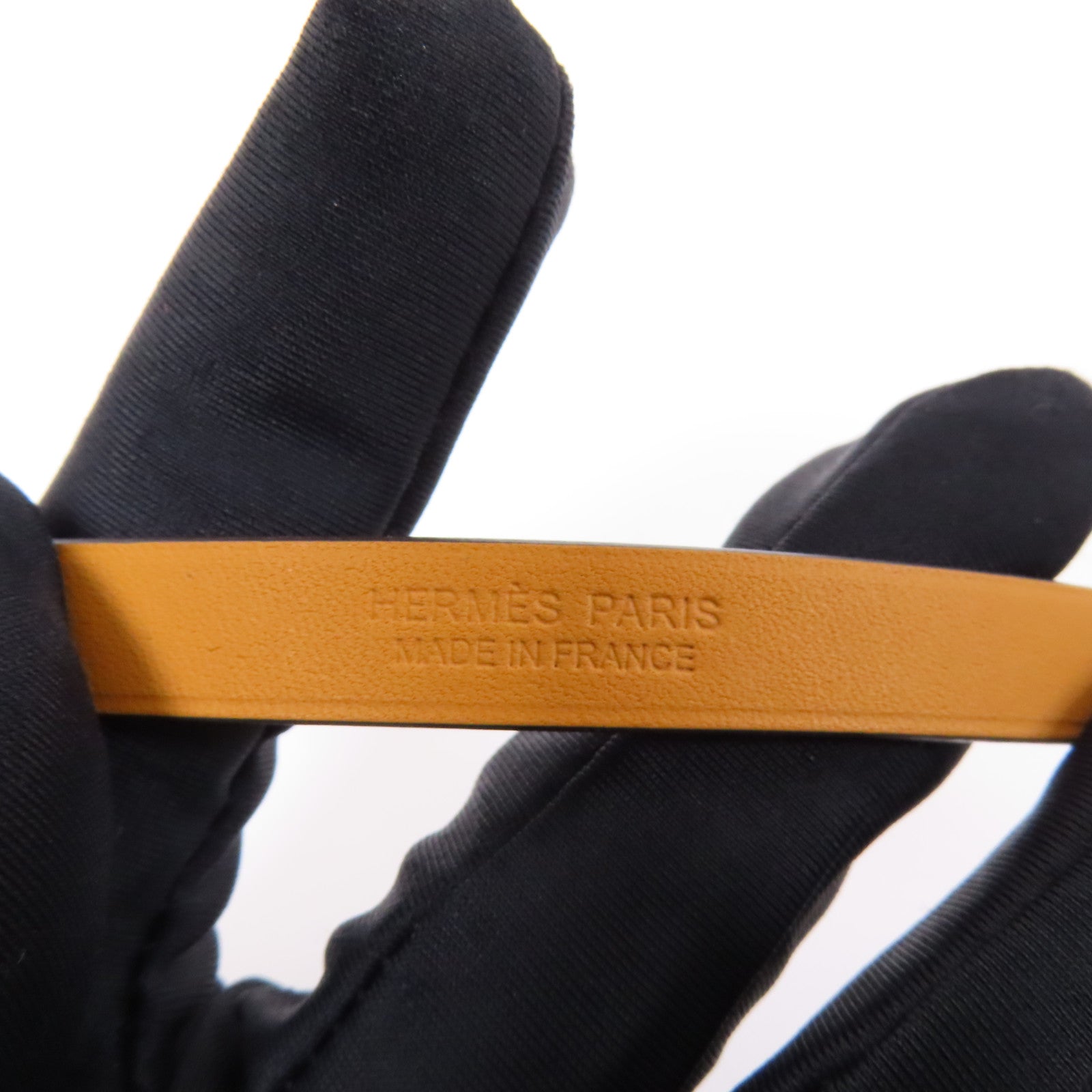 HERMES Chevre皮革Kelly Double Tour金扣手鏈Anemone