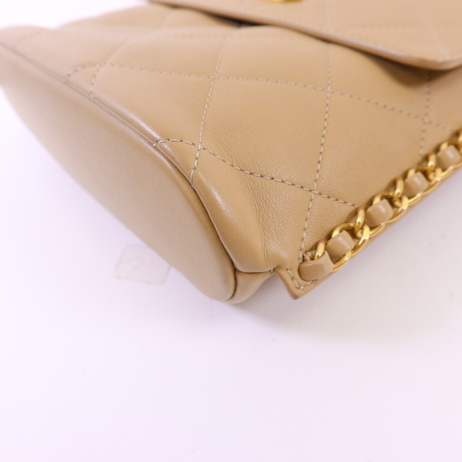 CHANEL 【激減優惠】牛皮皮革Chain Shoulder Bag金扣鏈帶肩背袋