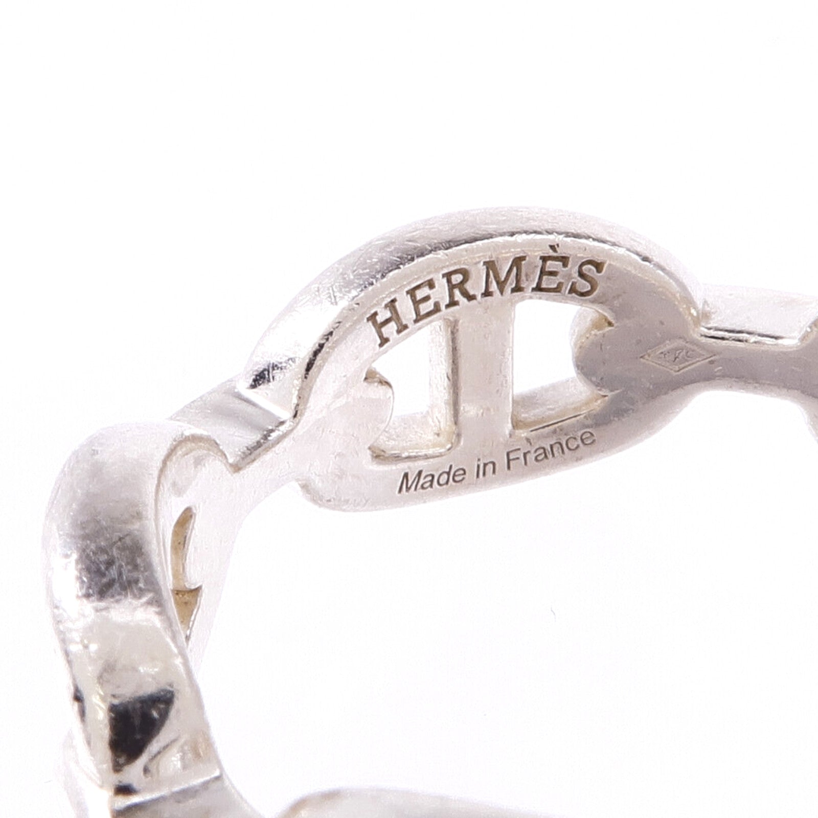 HERMES 【激減優惠】925純銀Chaine d'ancre Enchainee Ring戒指Hermes#59/US#8.75