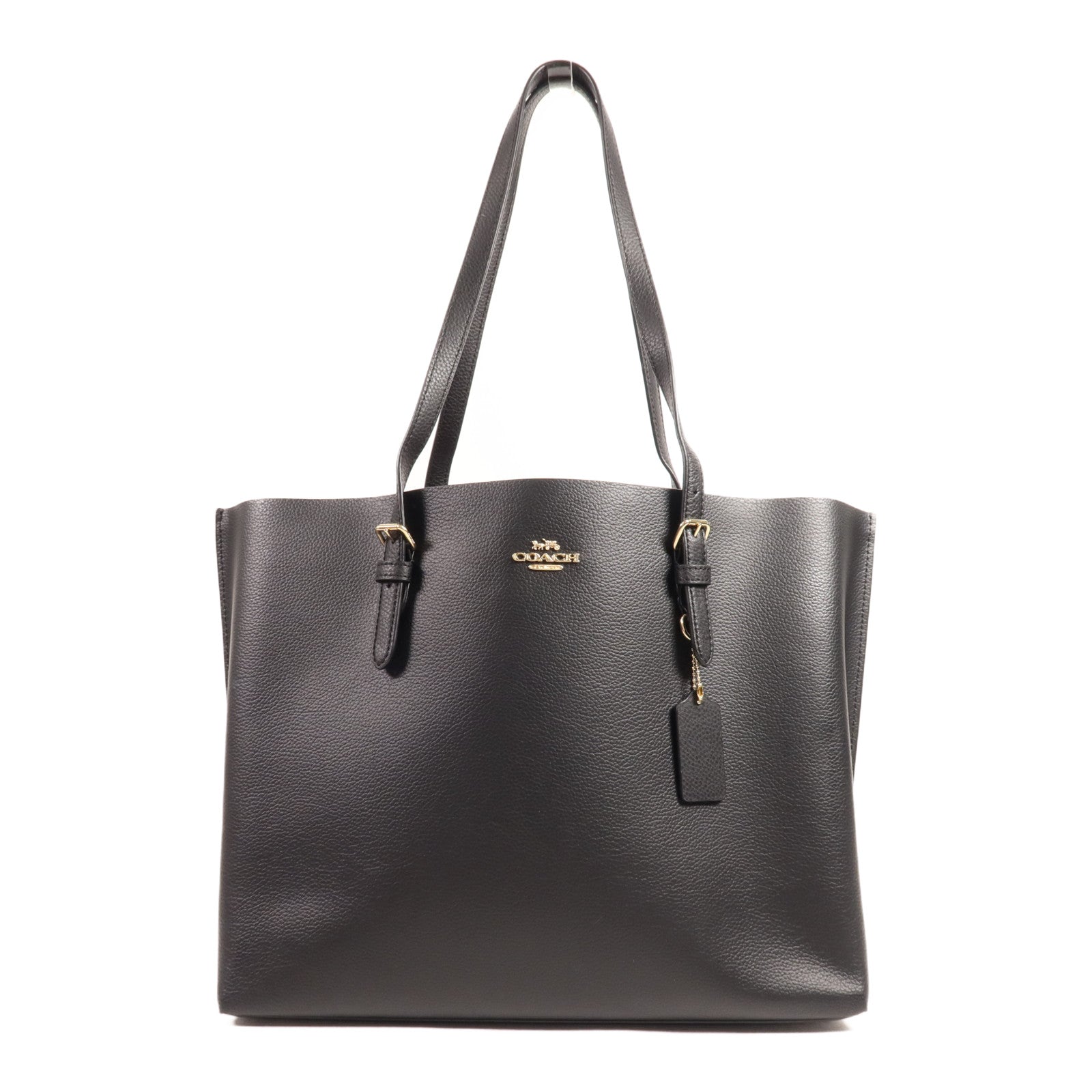 COACH 牛皮皮革Tote Bag金扣肩背袋