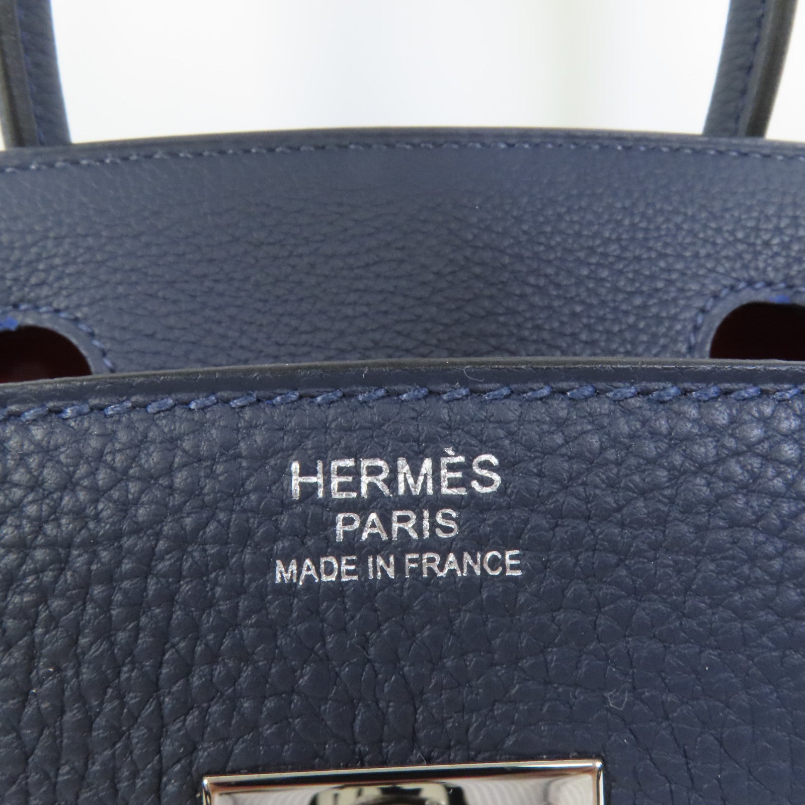 HERMES Togo皮革Birkin 30手挽袋Blue