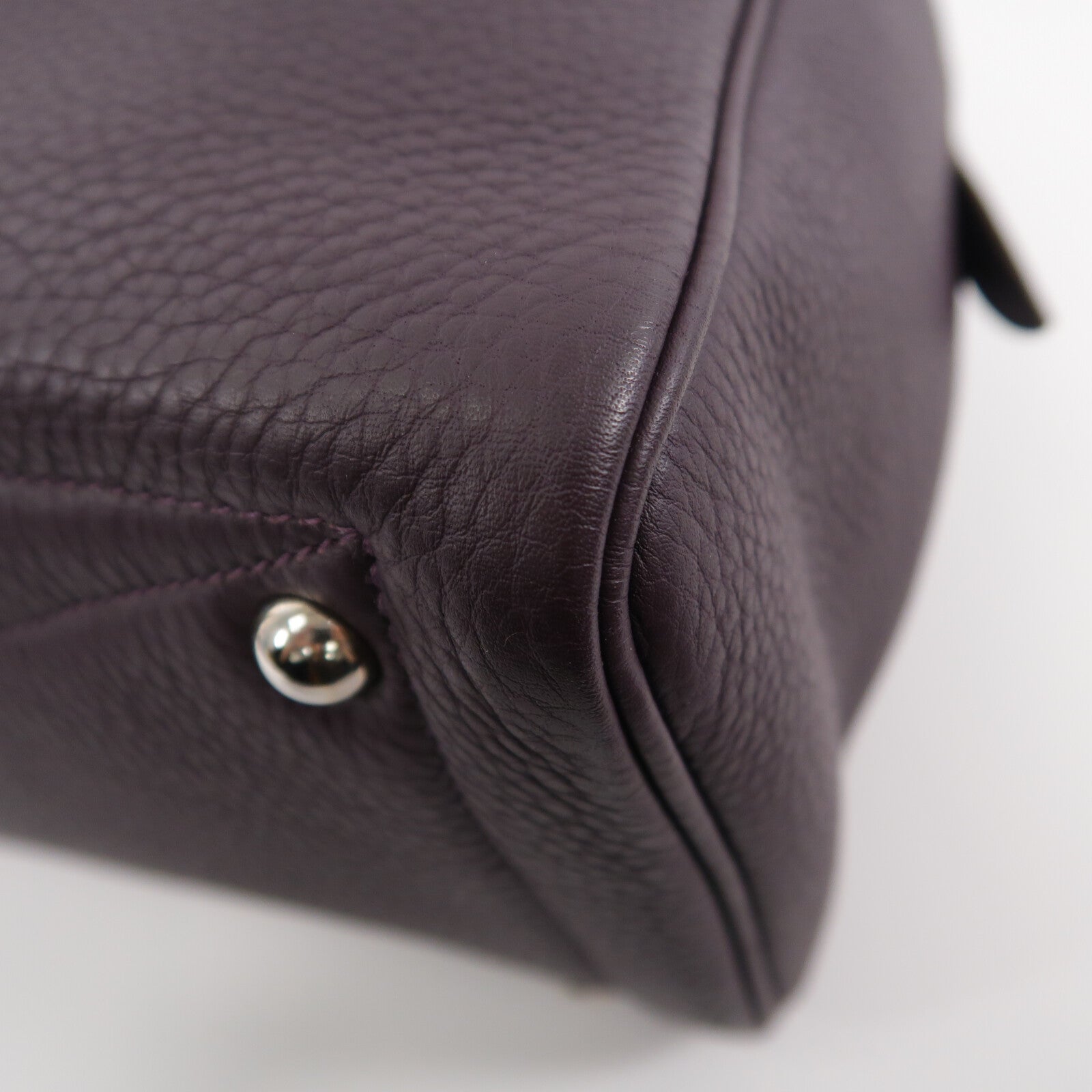 HERMES Clemence皮革Victoria 35手挽袋Rouge Pivoine