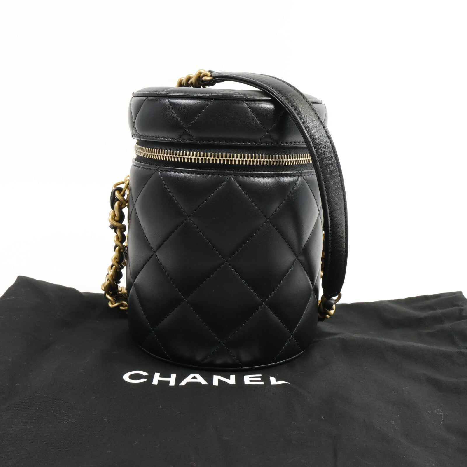 CHANEL 羊皮皮革Vanity Case鏈帶肩背袋