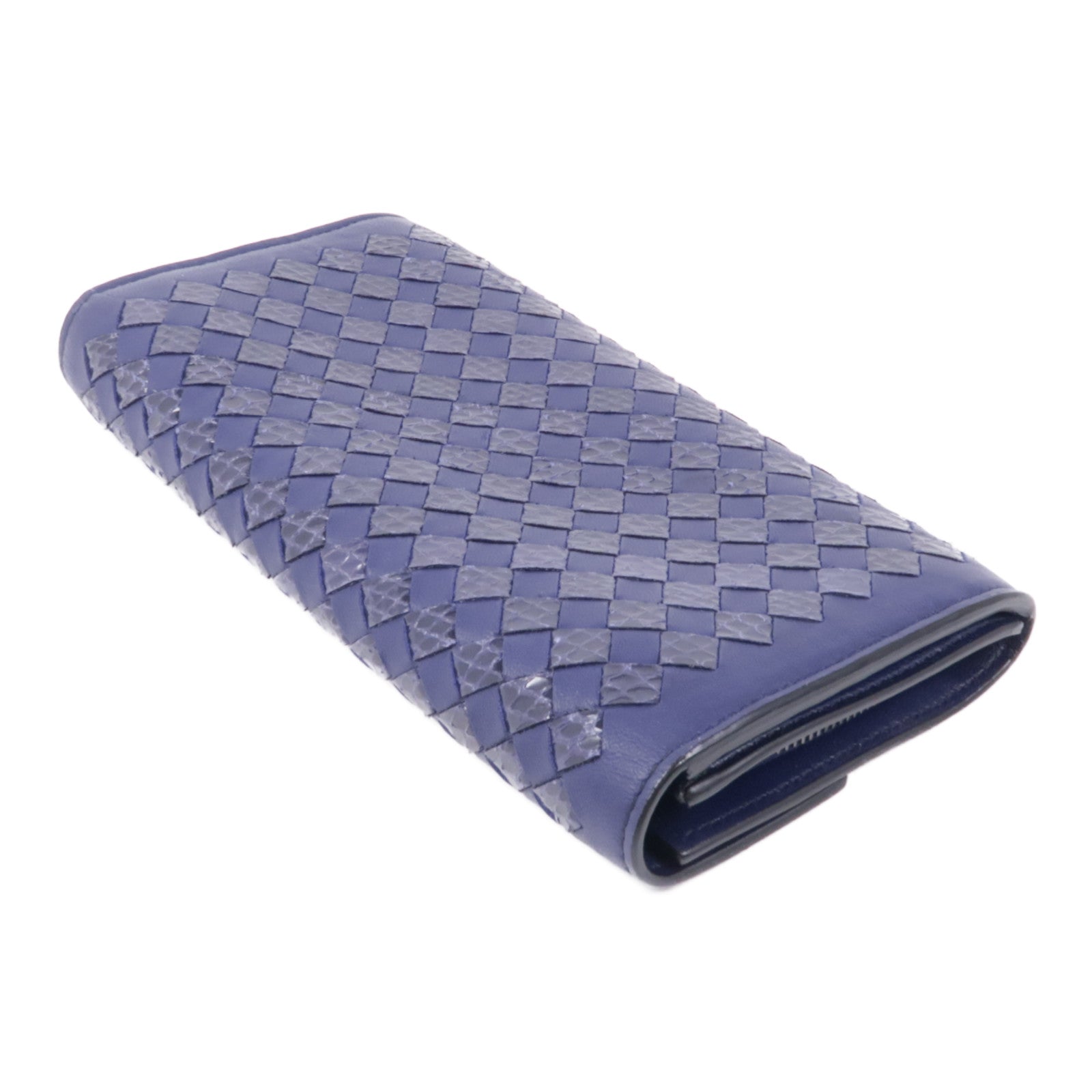 BOTTEGA VENETA 牛皮/蛇皮皮革Long Wallet長錢包