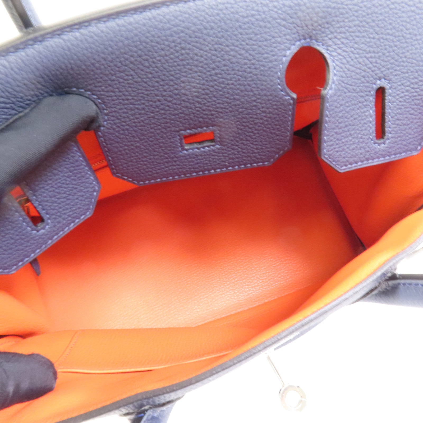 HERMES Togo皮革Birkin 30手挽袋Blue