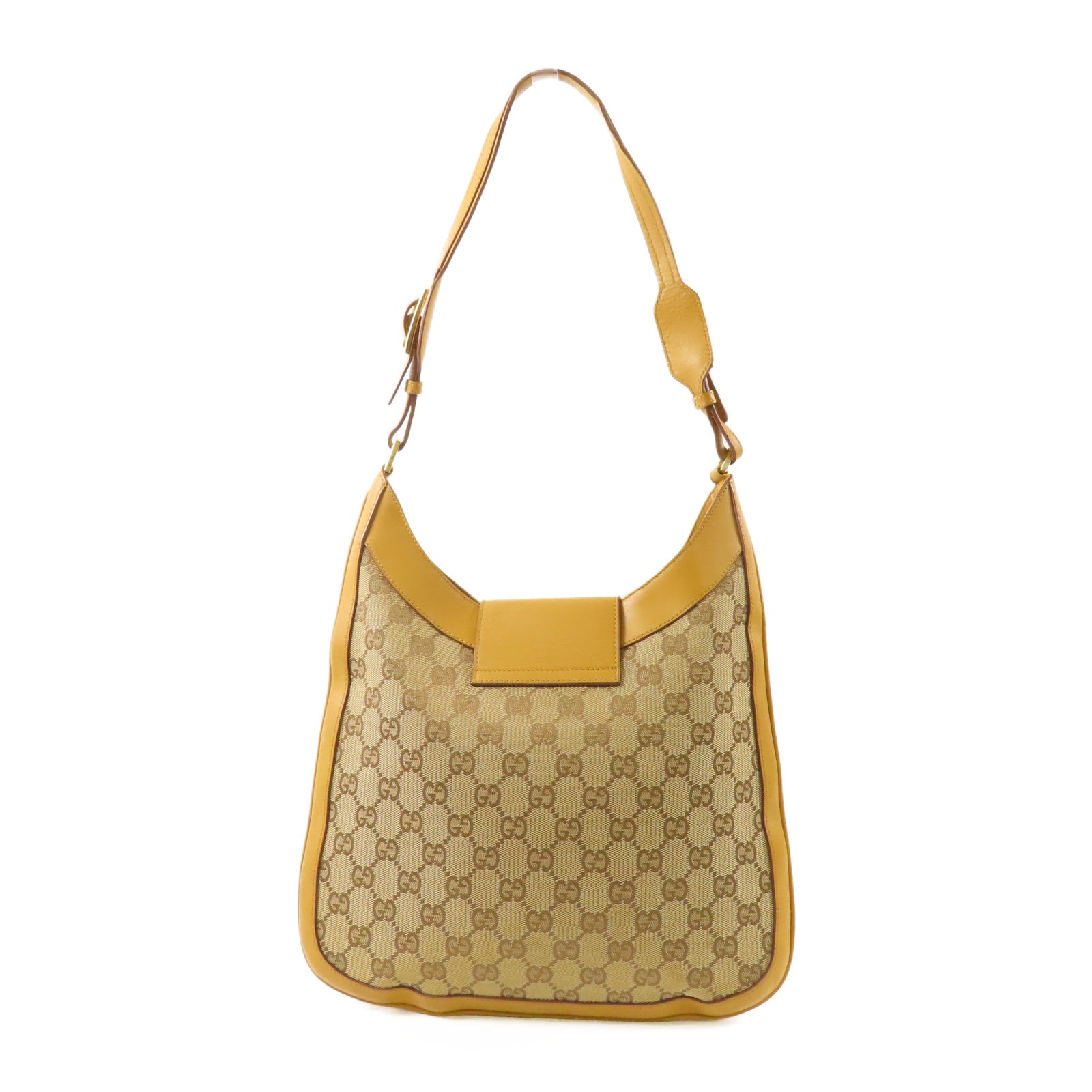 GUCCI 帆布Shoulder Bag金扣肩背袋