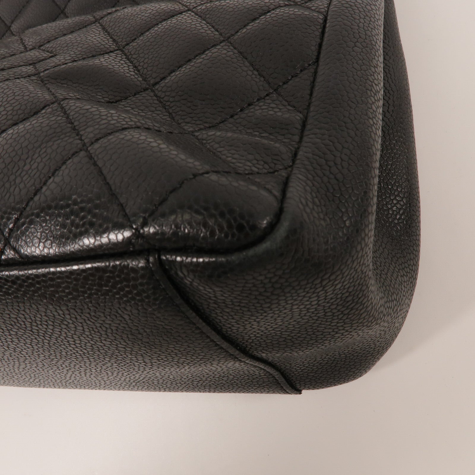 CHANEL 牛皮皮革GST Grand Shopping Tote Bag鏈帶肩背袋