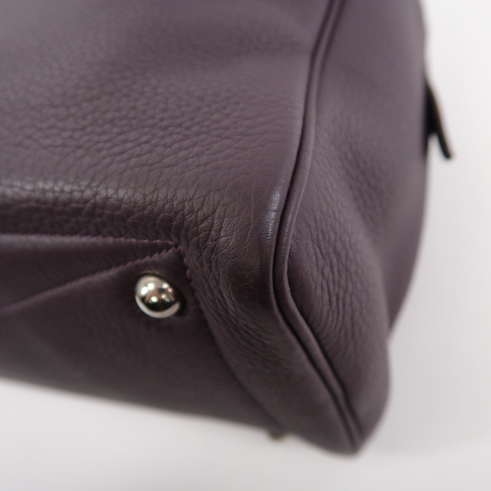 HERMES Clemence皮革Victoria 35手挽袋Rouge Pivoine