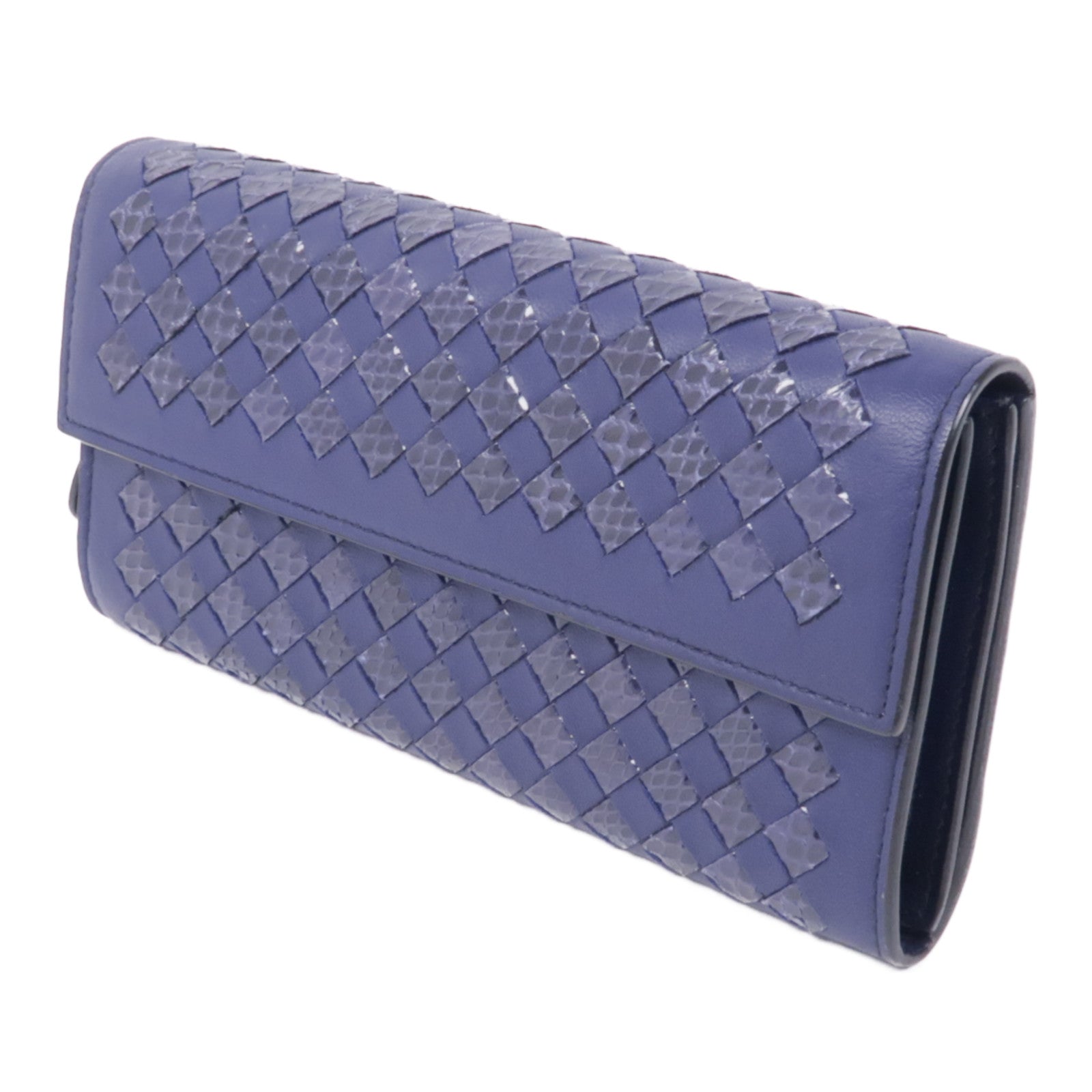 BOTTEGA VENETA 牛皮/蛇皮皮革Long Wallet長錢包