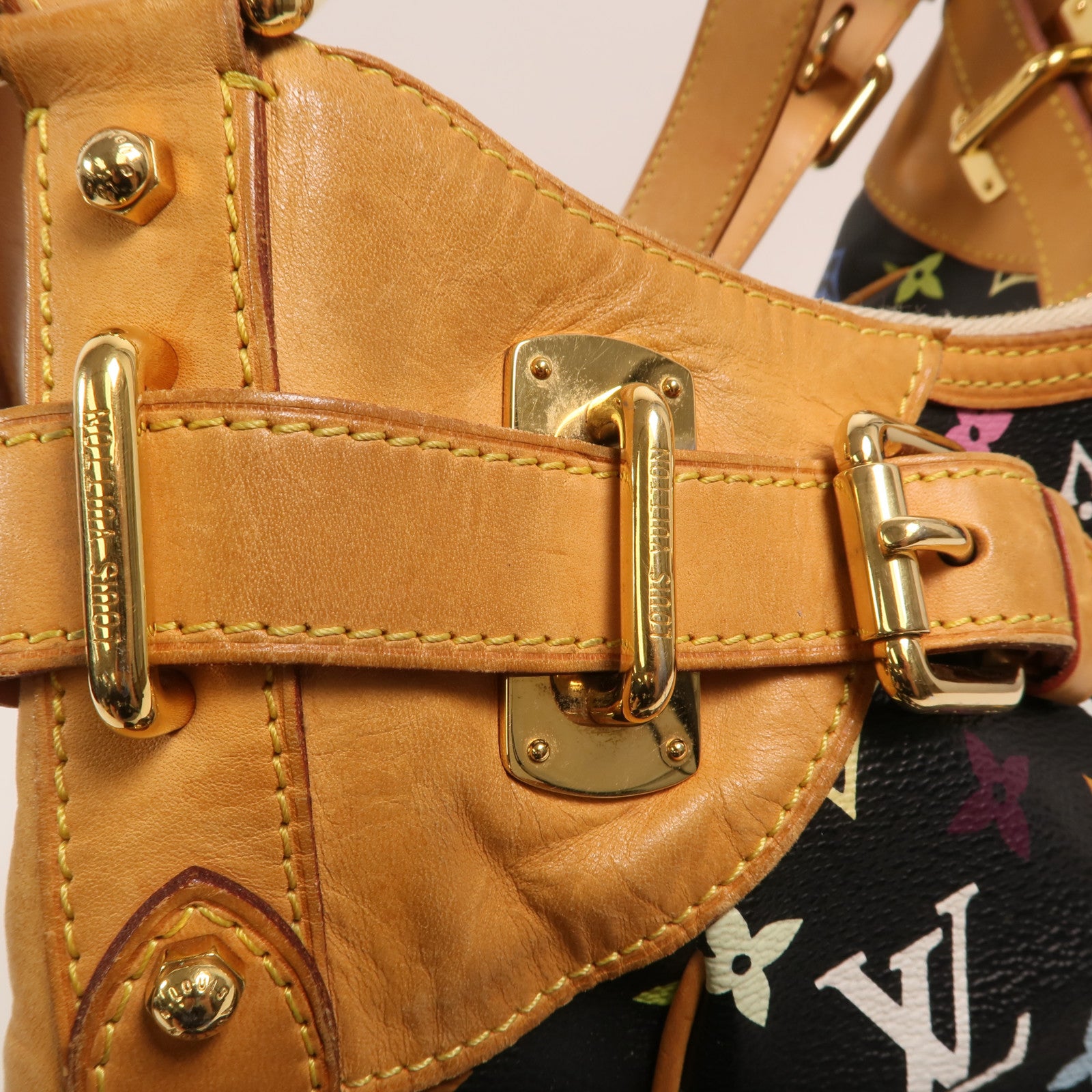 LOUIS VUITTON Monogram Multicolore Greta金扣肩背袋