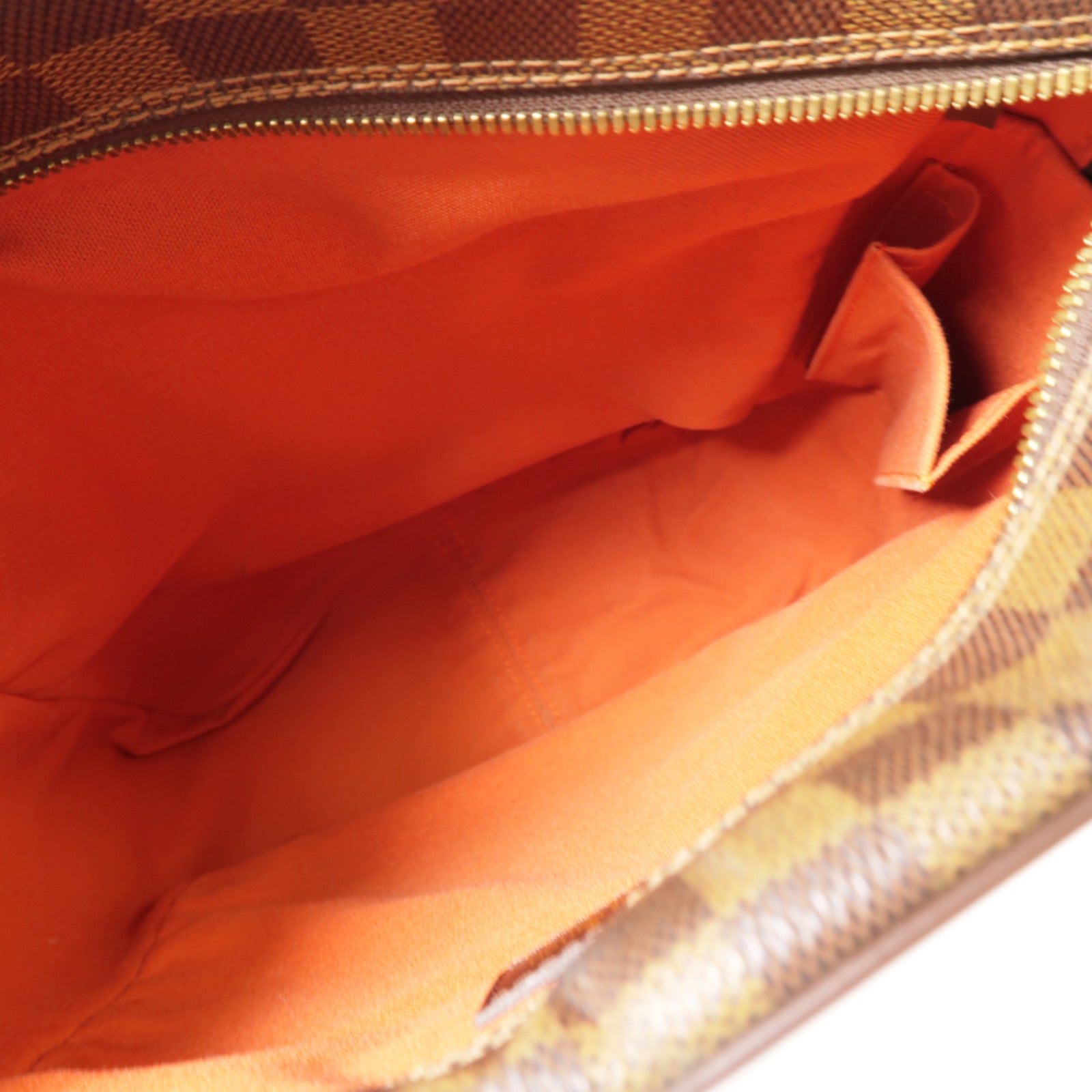 LOUIS VUITTON 【激減優惠】Damier Olaf MM金扣肩背袋棕色