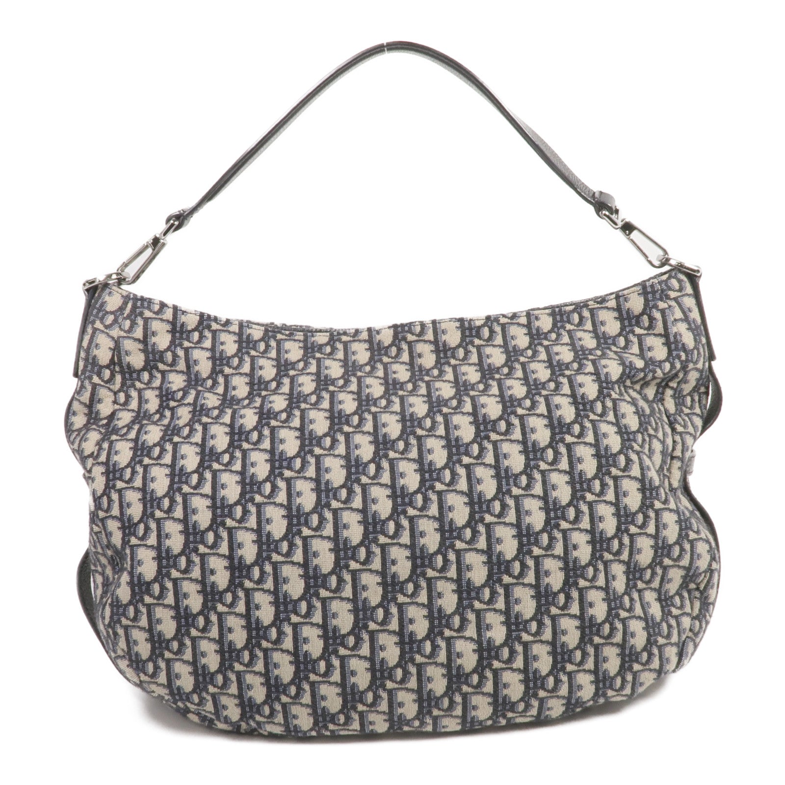 Dior 帆布Soft Saddle Bag銀扣手挽肩背兩用袋
