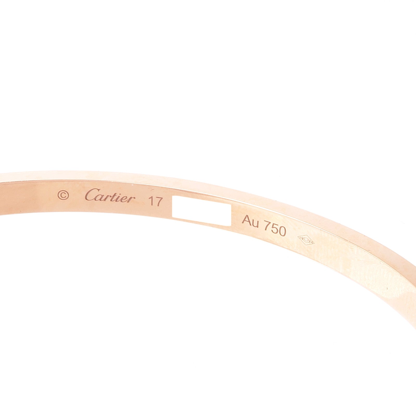 CARTIER 18K玫瑰金Love Bracelet Small Model Full Diamond鑽石手鐲Cartier#17