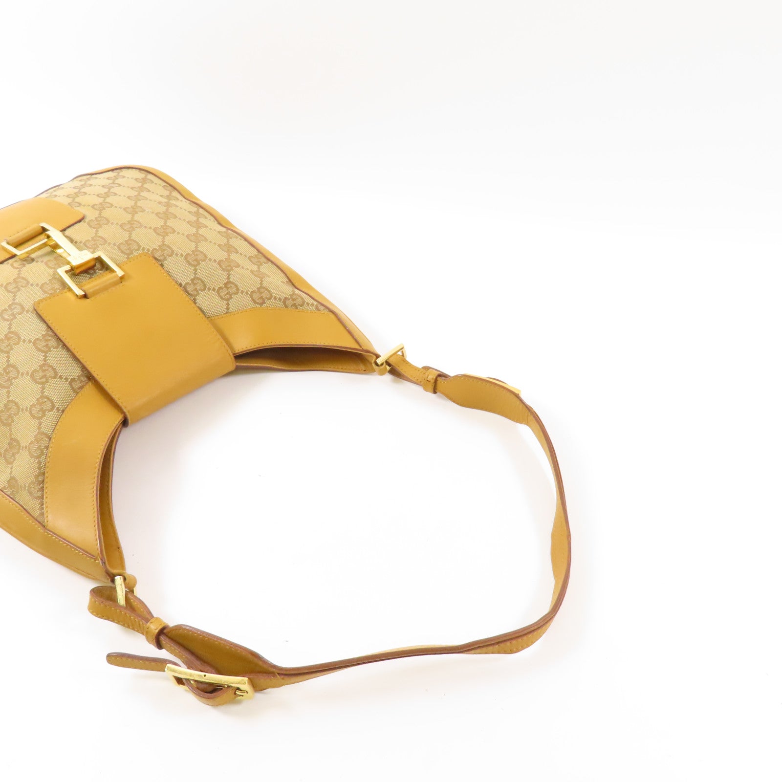 GUCCI 帆布Shoulder Bag金扣肩背袋