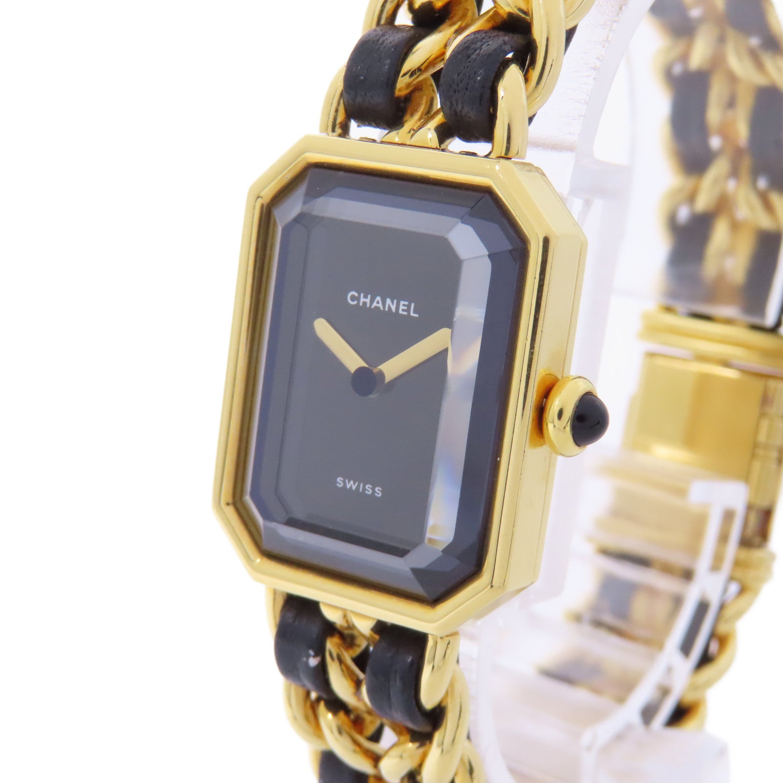 CHANEL Premiere L鍍金手錶石英機芯黑色
