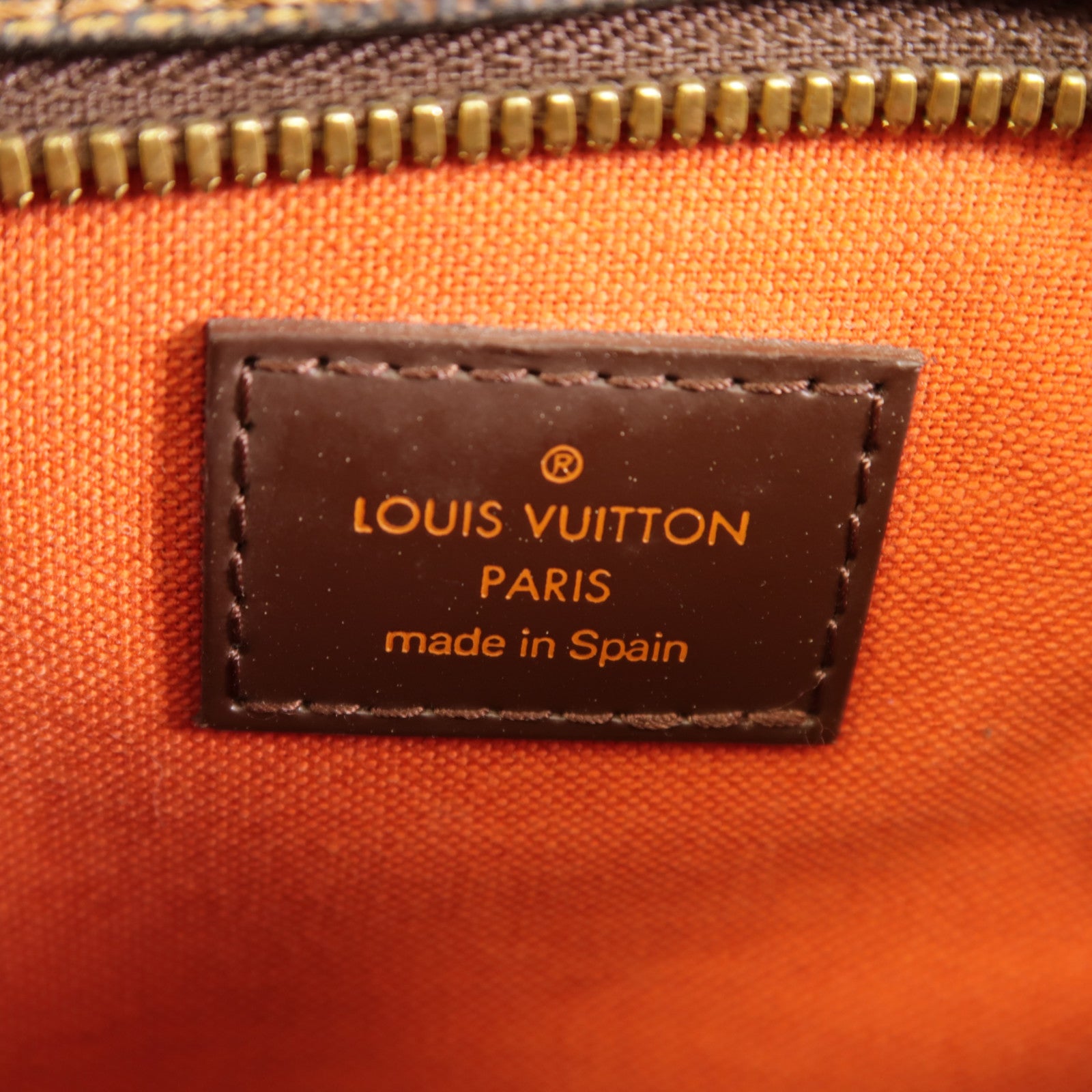 LOUIS VUITTON Damier Olaf MM金扣肩背袋棕色