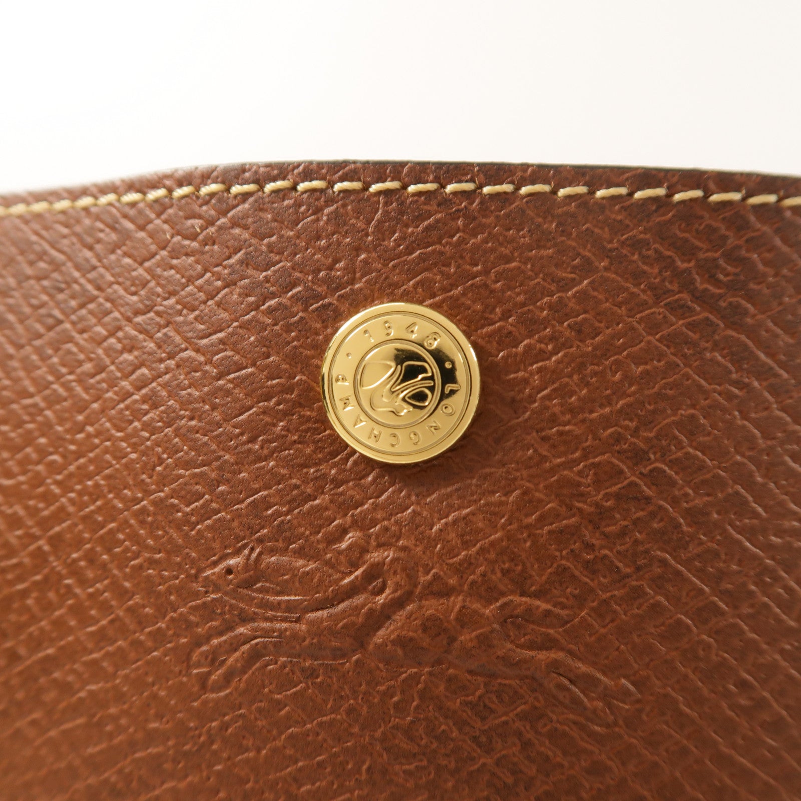 Longchamp 牛皮皮革Eupre S Bucket金扣肩背袋