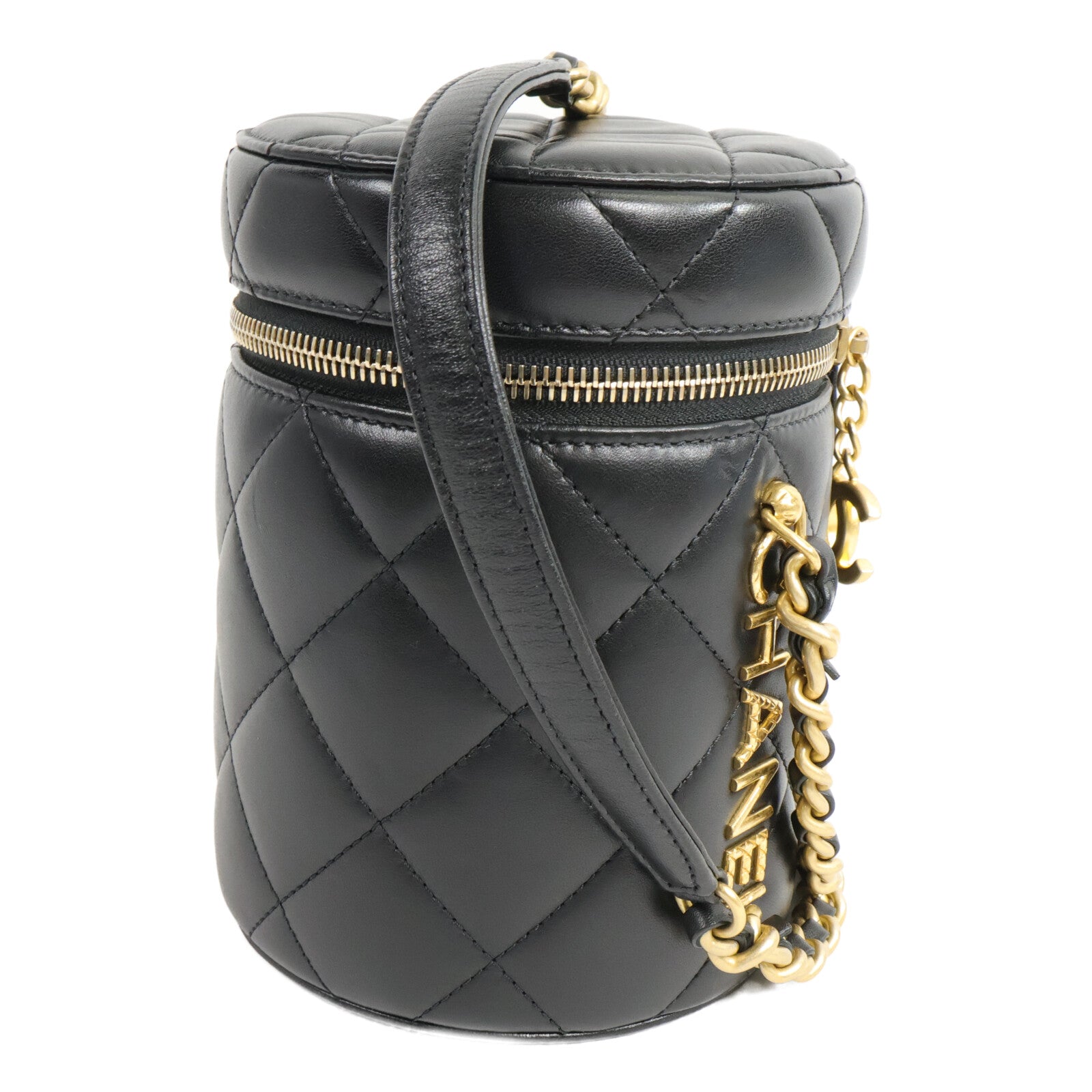 CHANEL 羊皮皮革Vanity Case鏈帶肩背袋