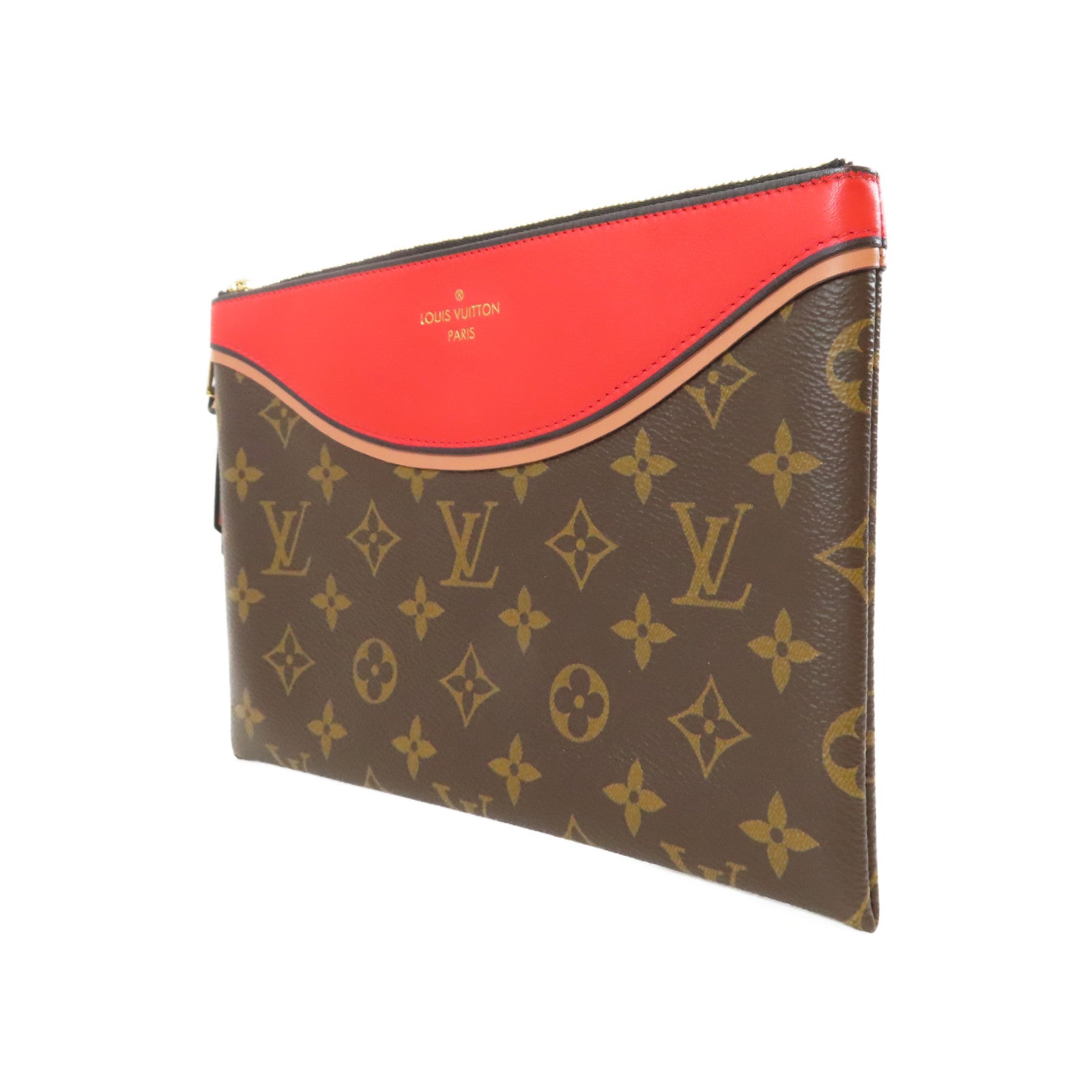 LOUIS VUITTON 【激減優惠】Monogram Tuileries Pochette金扣小袋啡色