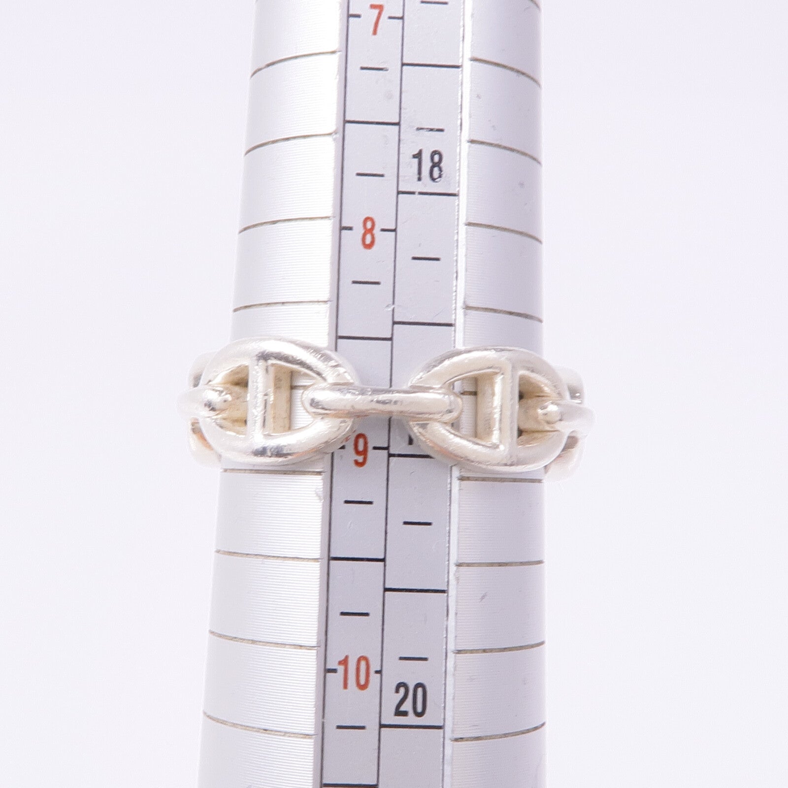 HERMES 925純銀Chaine d'ancre Enchainee Ring戒指Hermes#59/US#8.75