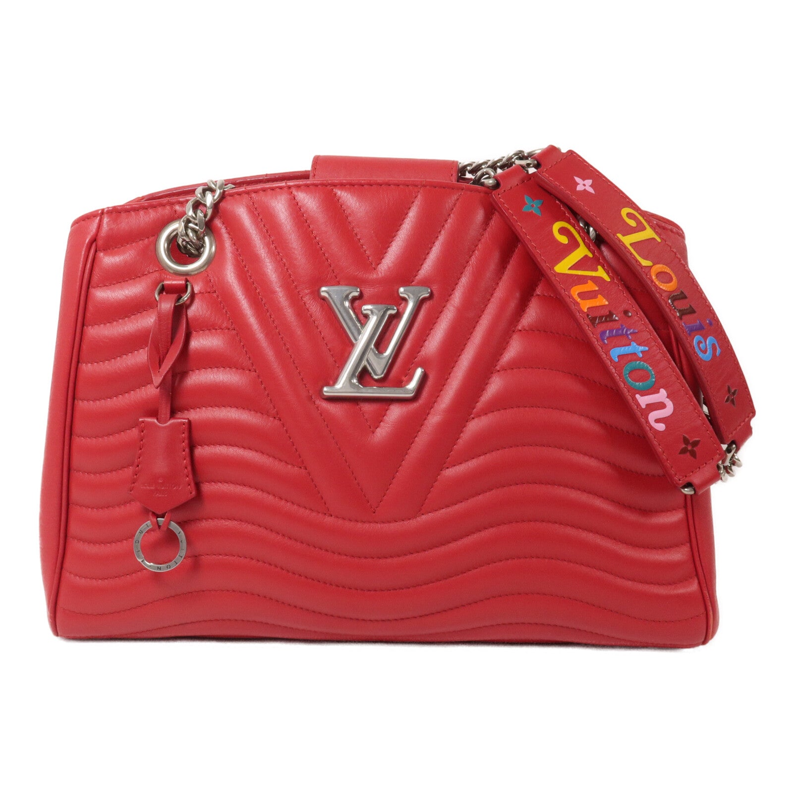 LOUIS VUITTON 牛皮皮革New Wave Chain Tote鏈帶肩背袋