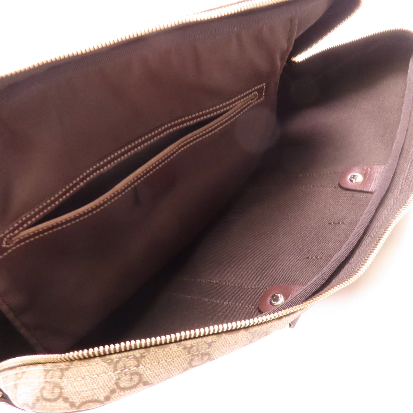 GUCCI 塗層帆布Shoulder Bag金扣手挽袋