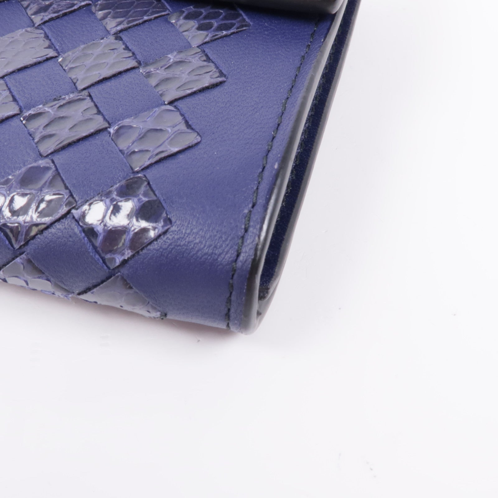 BOTTEGA VENETA 牛皮/蛇皮皮革Long Wallet長錢包