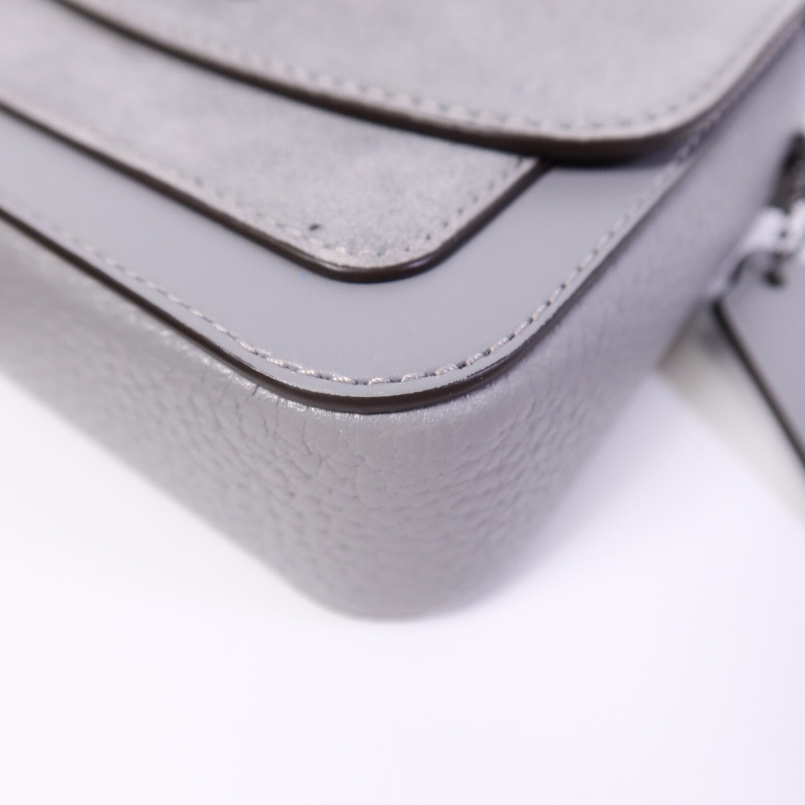 COACH 麂皮皮革Chain Shoulder Bag鏈帶肩背袋