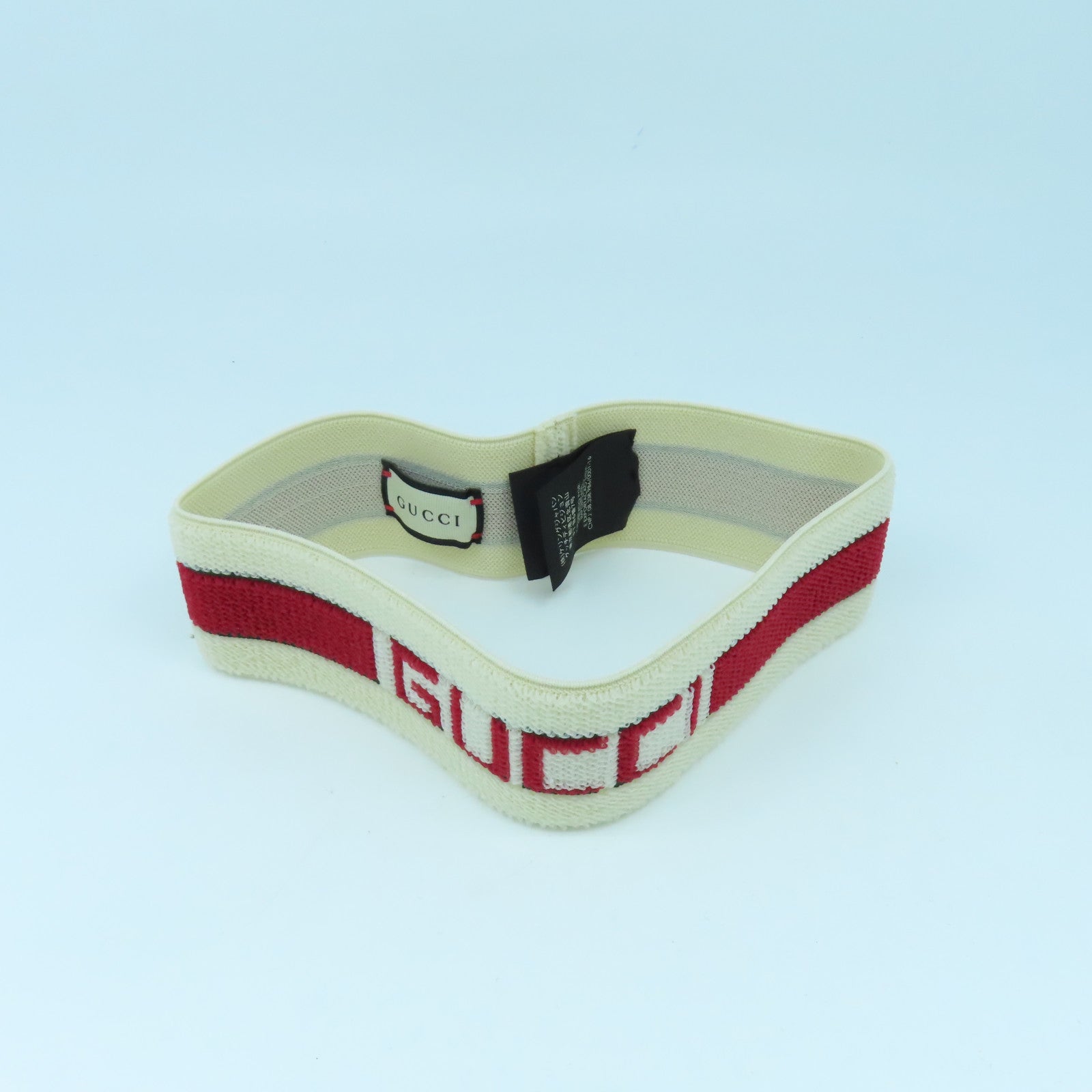 GUCCI 【激減優惠】鬆緊帶/聚酯纖維Head band髮帶米色/紅色