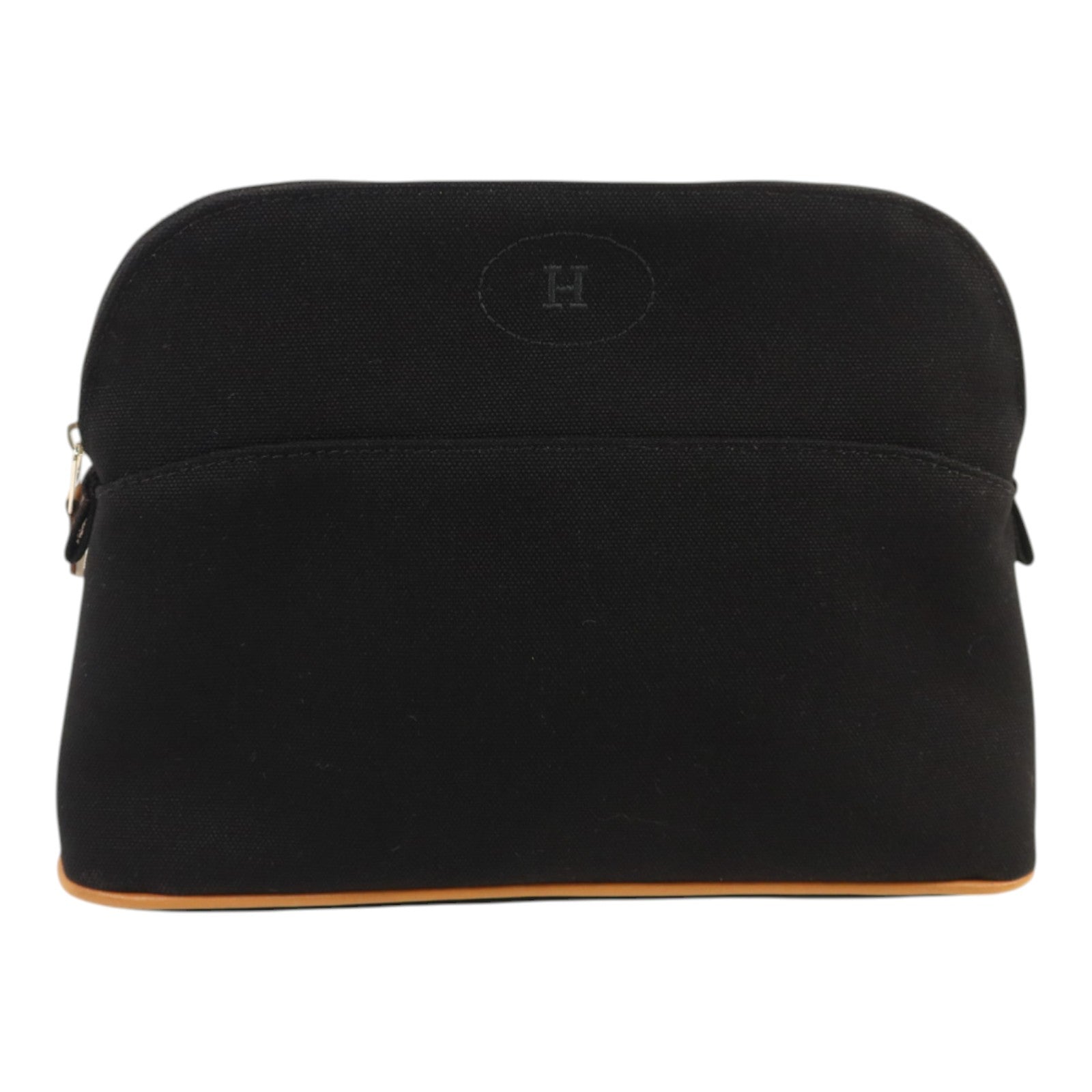 HERMES 帆布Bolide Case Medium銀扣手拿包
