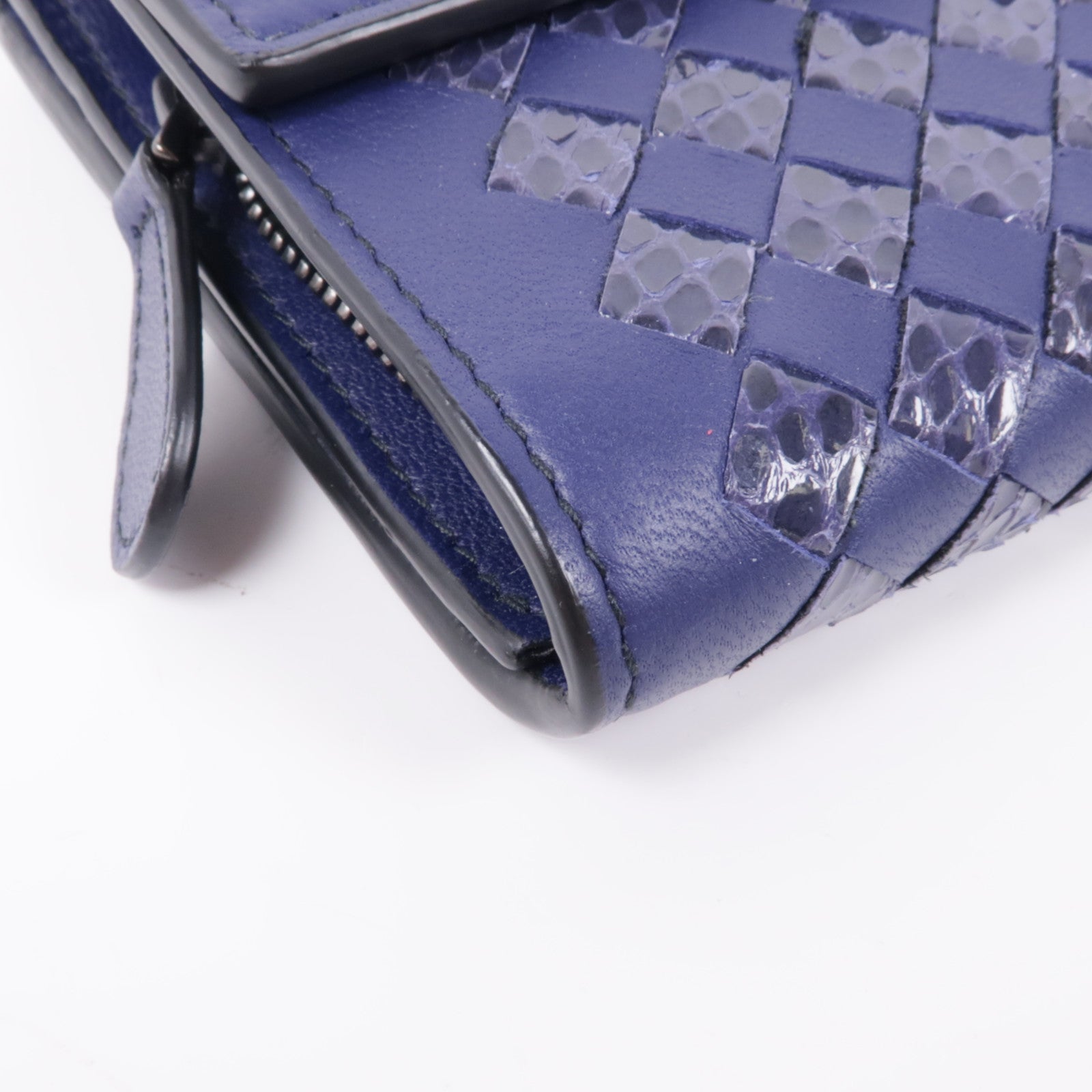 BOTTEGA VENETA 牛皮/蛇皮皮革Long Wallet長錢包