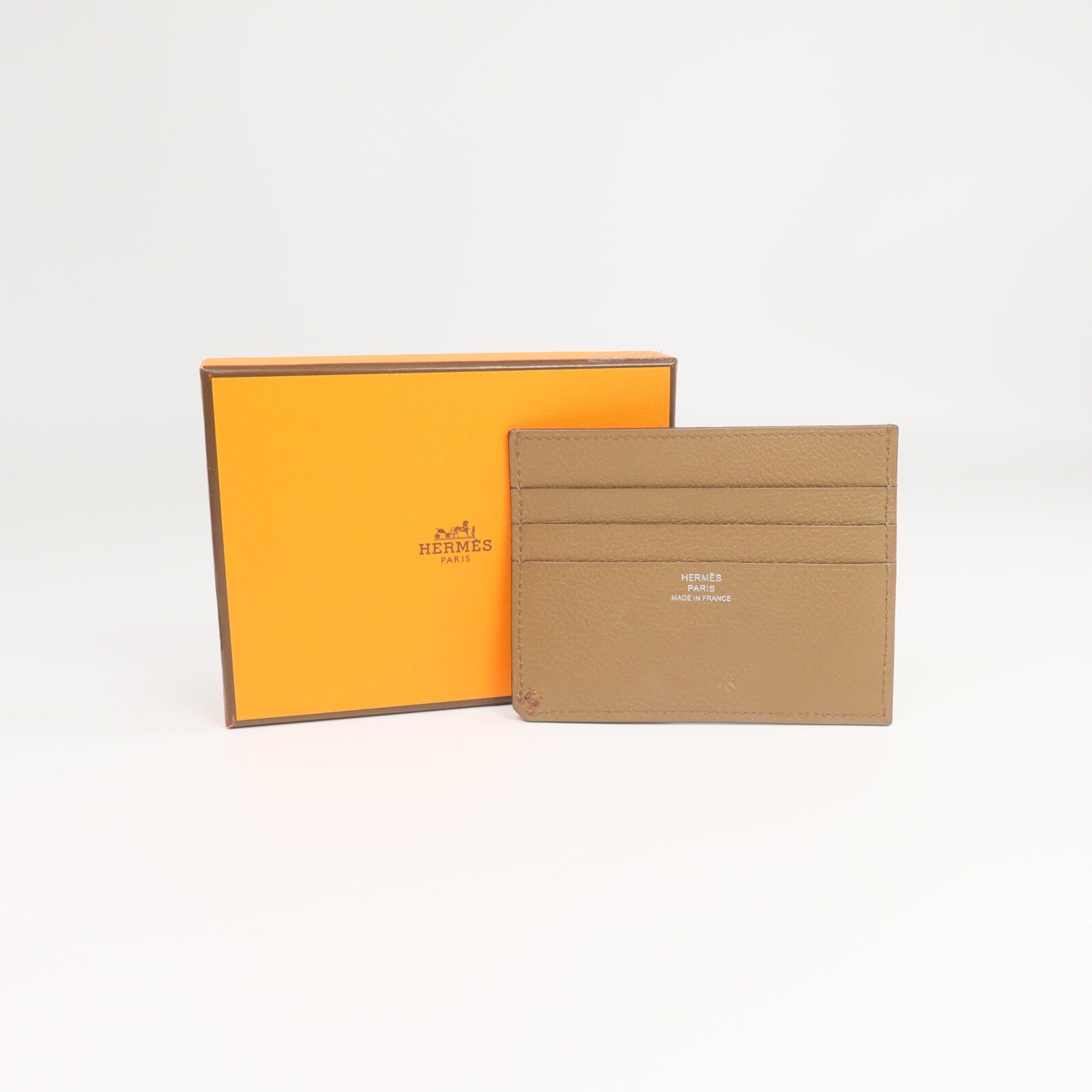 HERMES Evercolor皮革H Sellier Card Holder卡片套Alezan