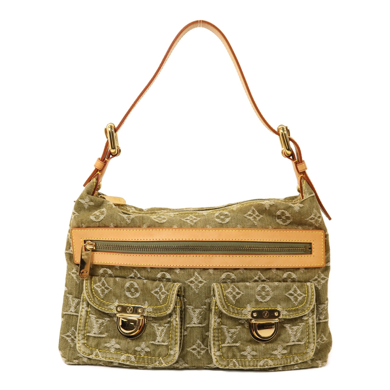 LOUIS VUITTON Monogram Denim Buggy PM金扣肩背袋