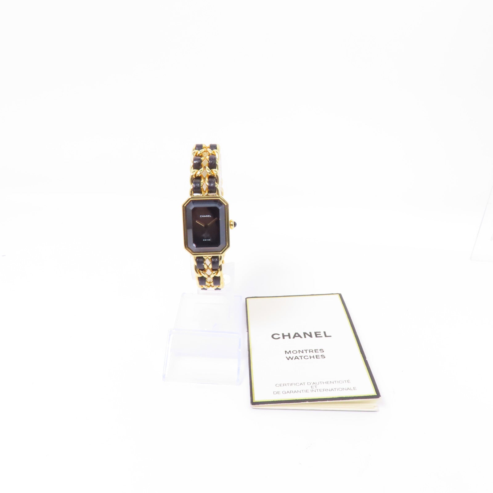 CHANEL Premiere L鍍金手錶石英機芯黑色