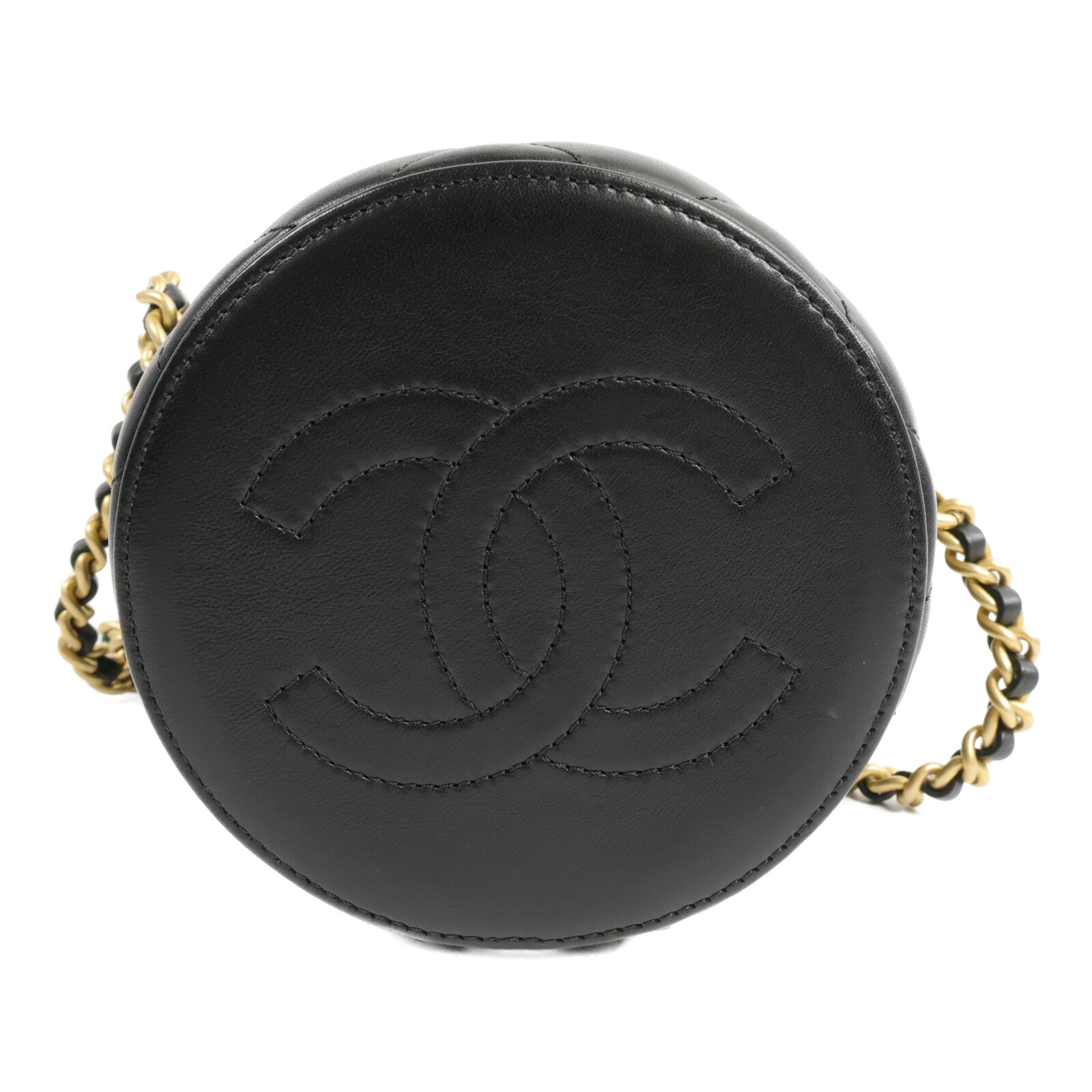 CHANEL 羊皮皮革Vanity Case鏈帶肩背袋