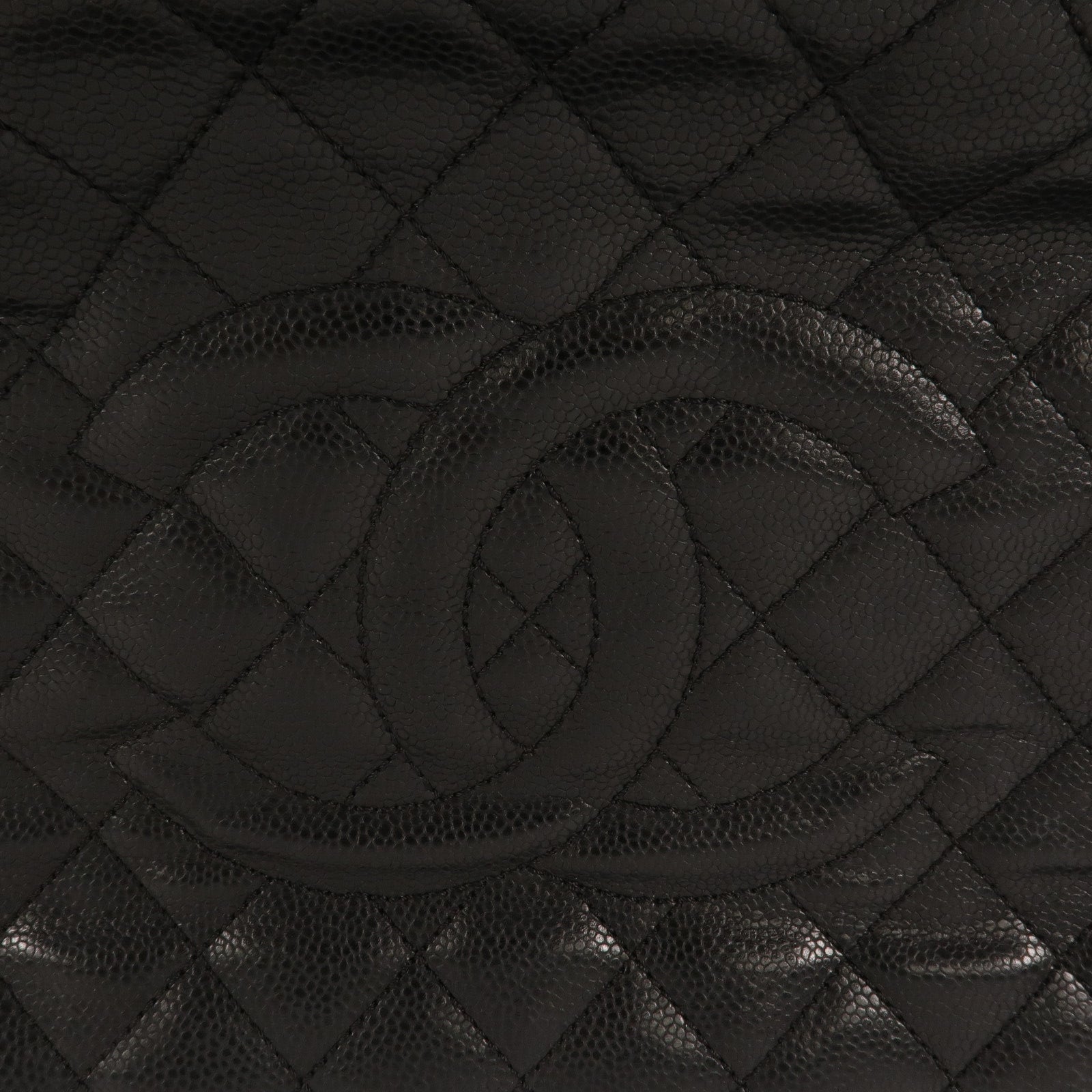 CHANEL 牛皮皮革GST Grand Shopping Tote Bag鏈帶肩背袋