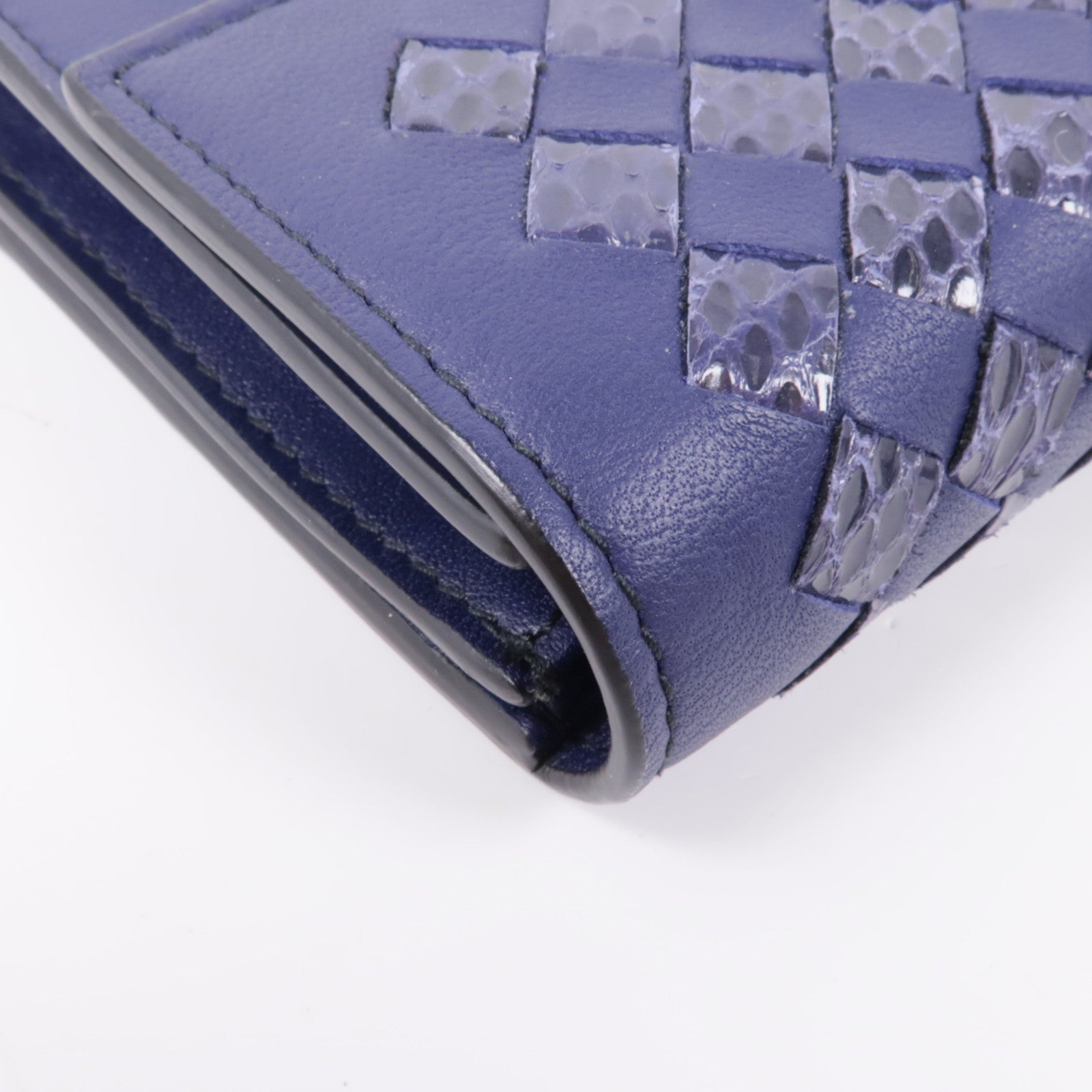 BOTTEGA VENETA 牛皮/蛇皮皮革Long Wallet長錢包