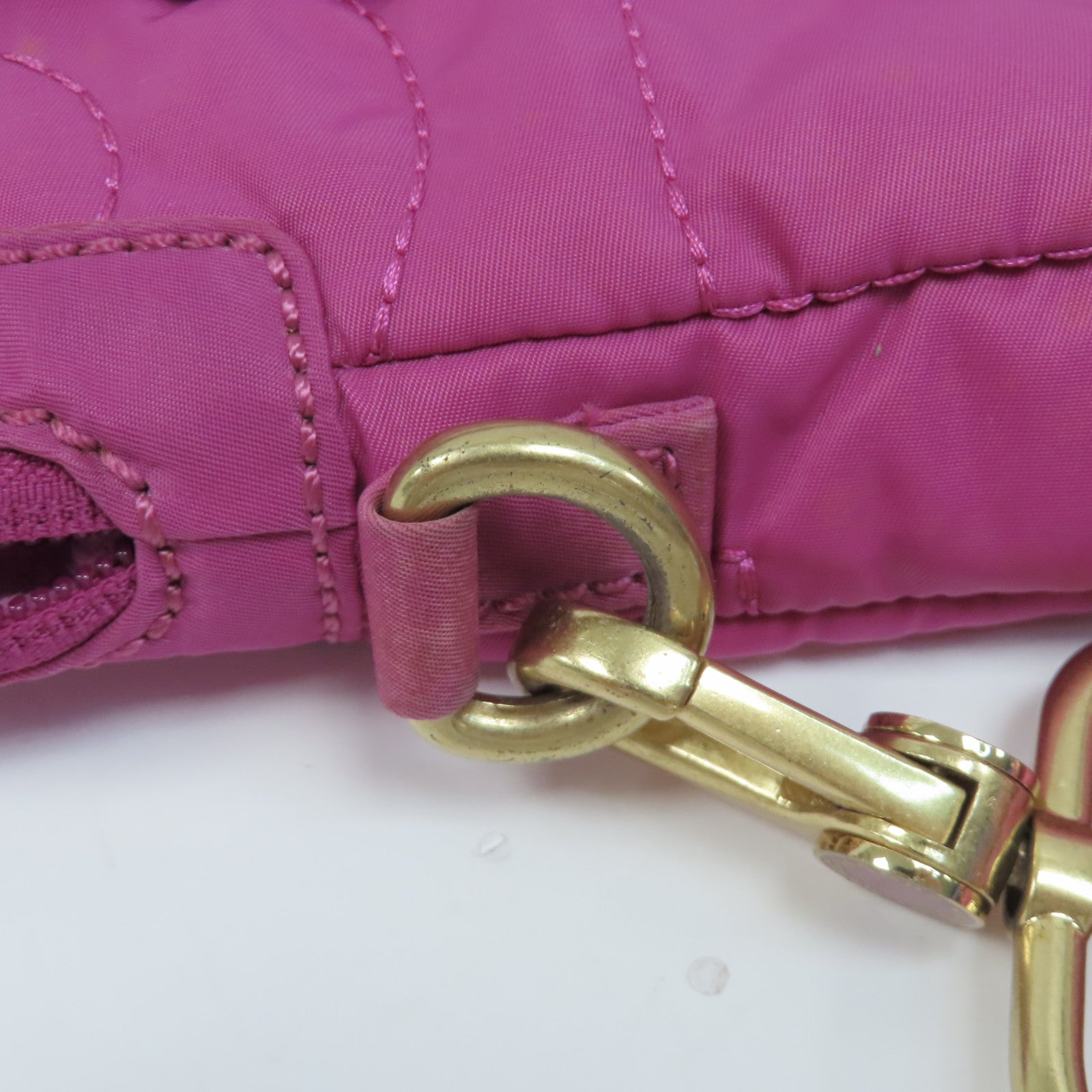 MARC BY MARC JACOBS 尼龍Laptop Bag金扣手挽肩背兩用袋粉紅色