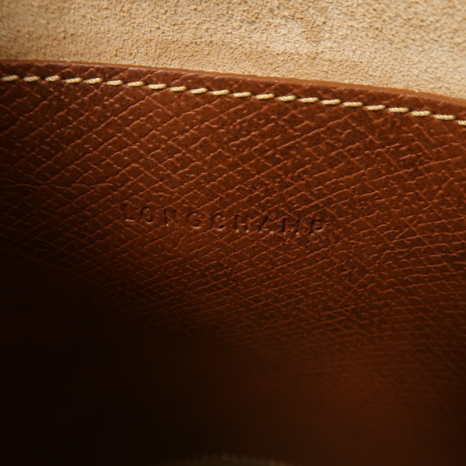 Longchamp 牛皮皮革Eupre S Bucket金扣肩背袋