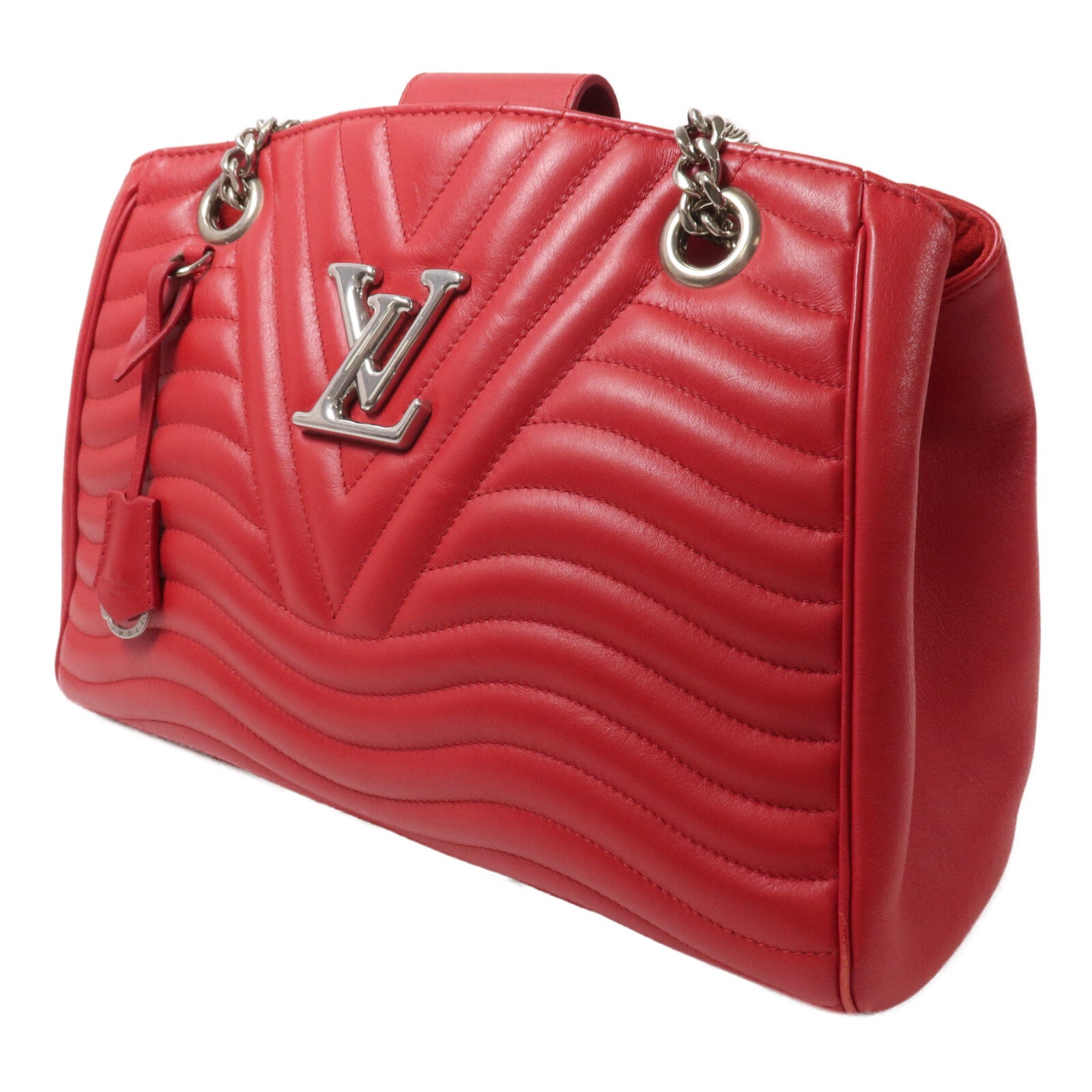 LOUIS VUITTON 牛皮皮革New Wave Chain Tote鏈帶肩背袋