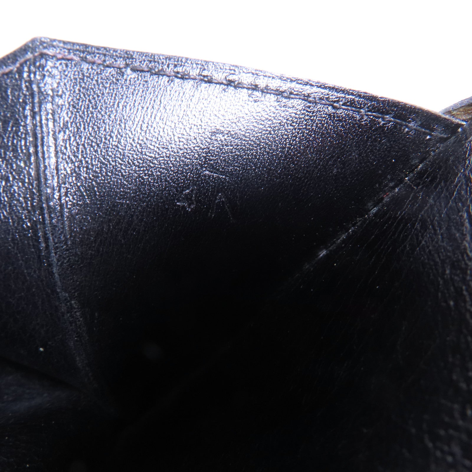 HERMES Boxcalf皮革Bearn銀扣長錢包Noir