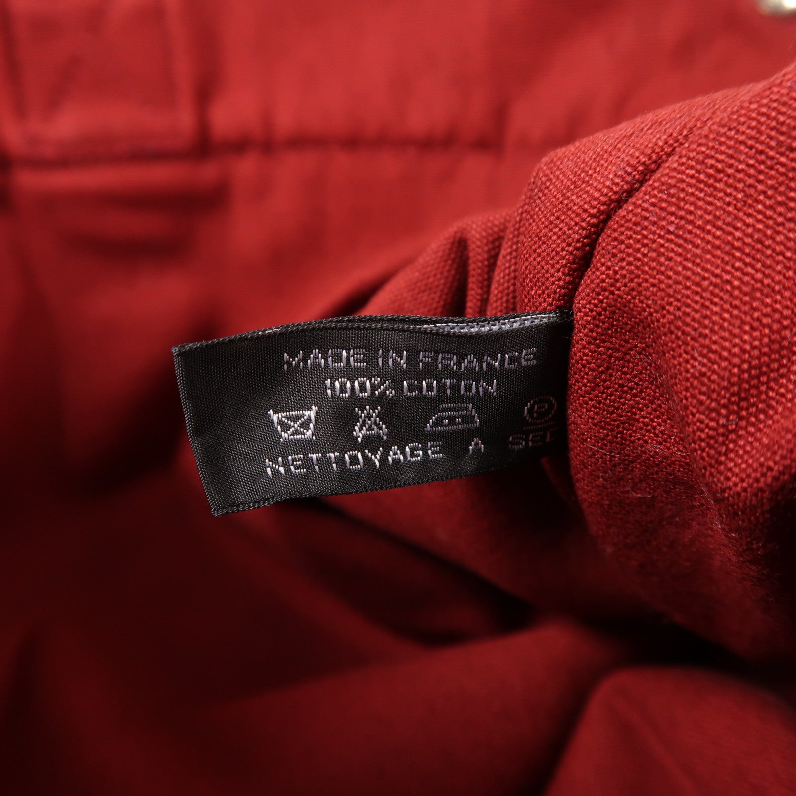 HERMES 帆布Fourre Tout MM銀扣手挽袋紅色– Brand Off Hong Kong