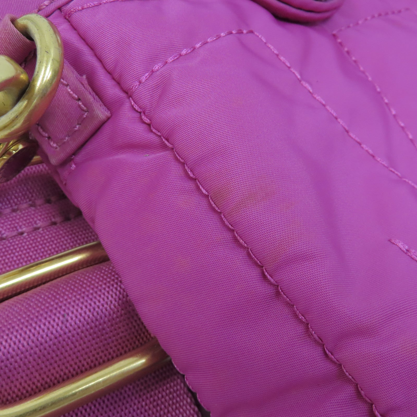 MARC BY MARC JACOBS 尼龍Laptop Bag金扣手挽肩背兩用袋粉紅色
