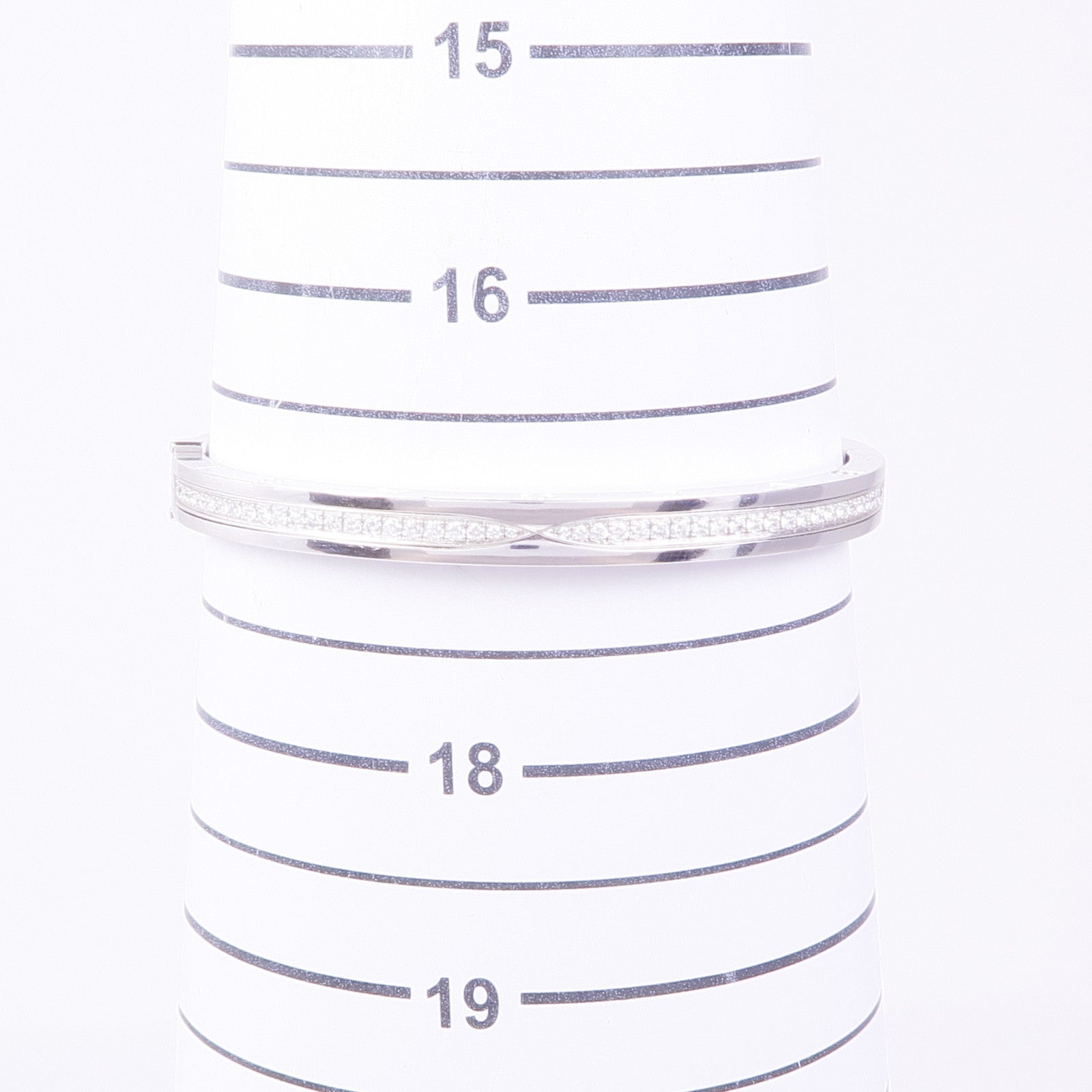 BVLGARI 18K白金B.zero1鑽石手鐲
