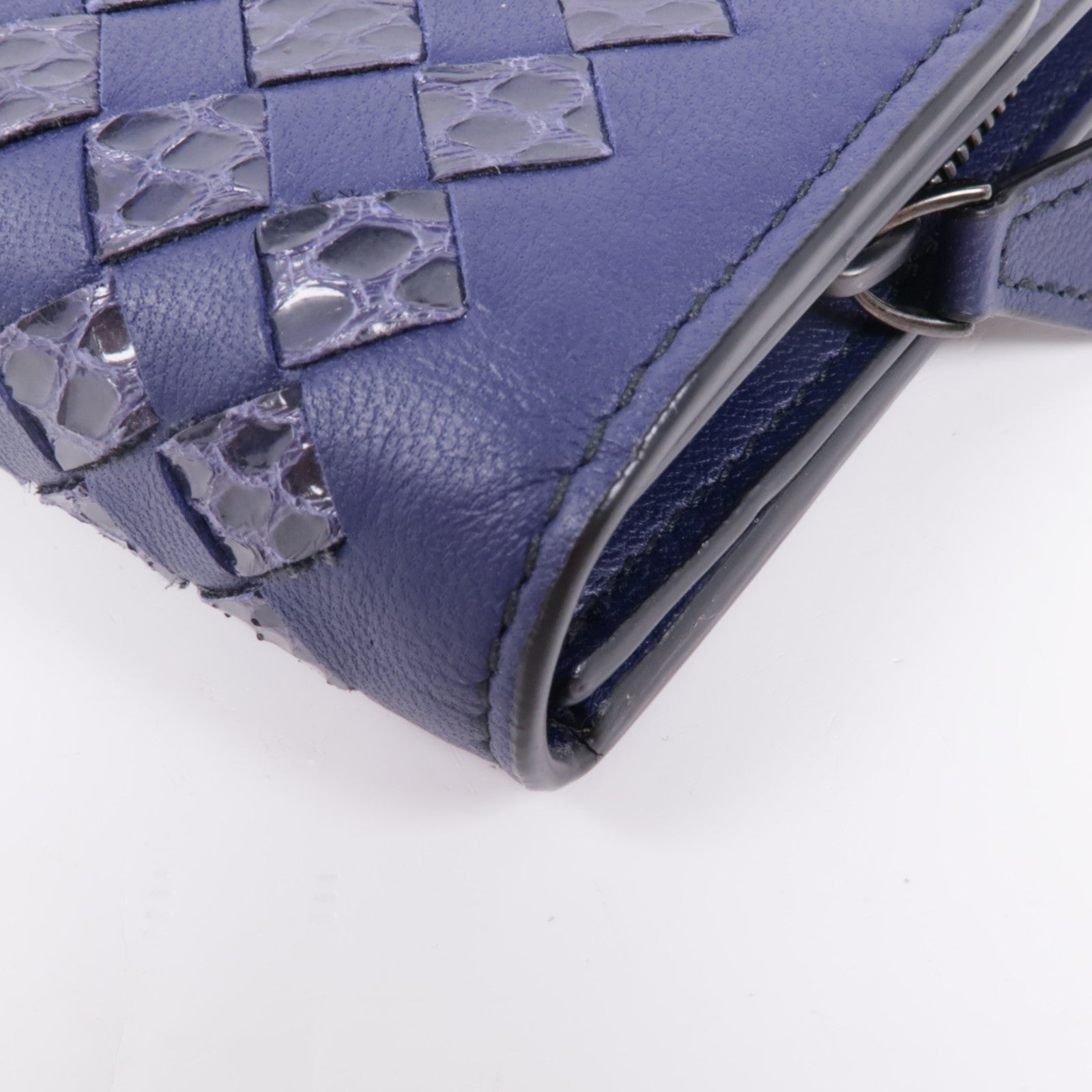 BOTTEGA VENETA 牛皮/蛇皮皮革Long Wallet長錢包