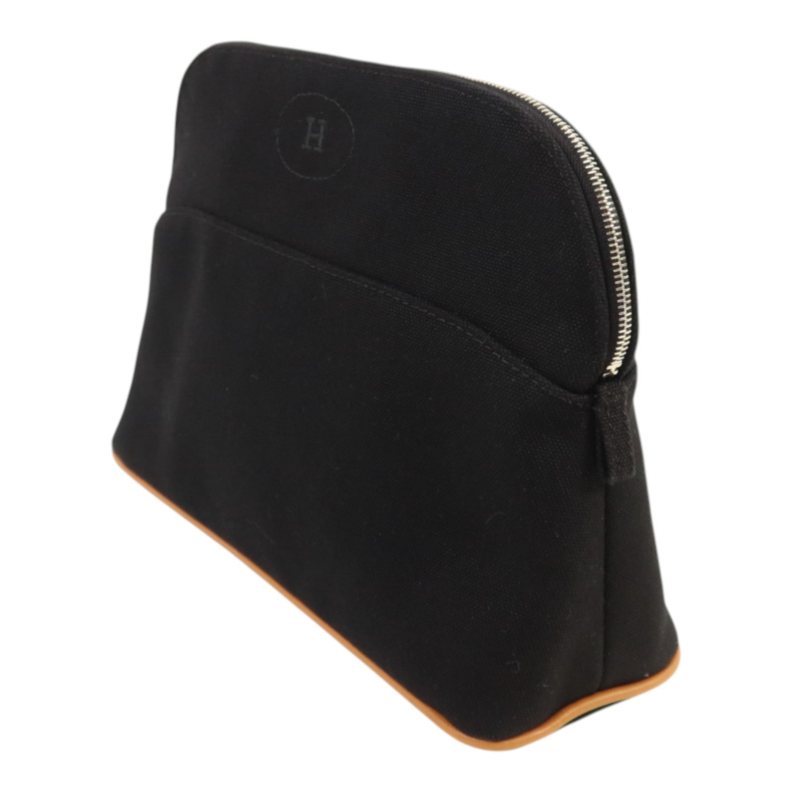 HERMES 帆布Bolide Case Medium銀扣手拿包