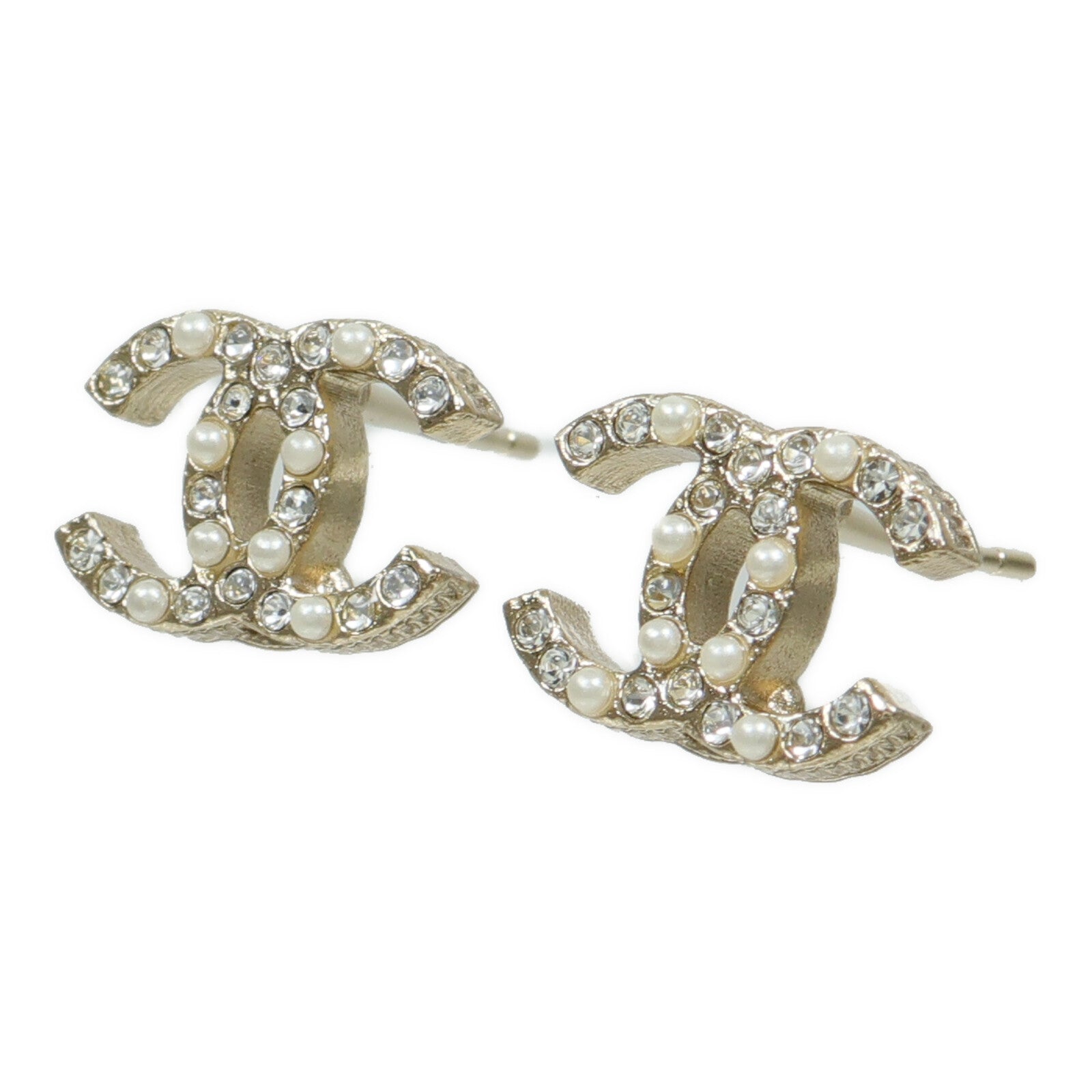 CHANEL 金屬/水鑽Earrings耳環