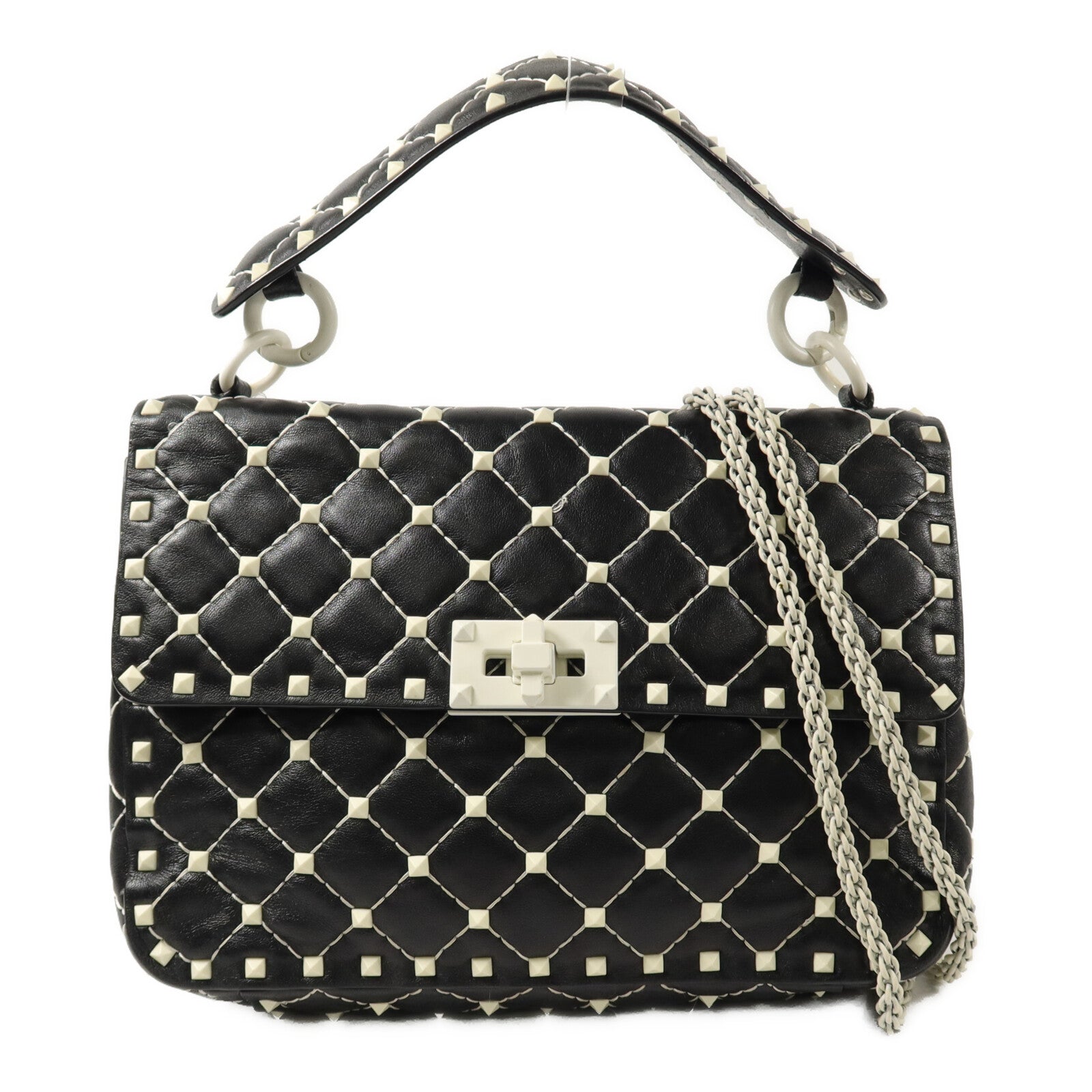 Valentino 牛皮皮革Rockstud Spike手挽肩背兩用袋