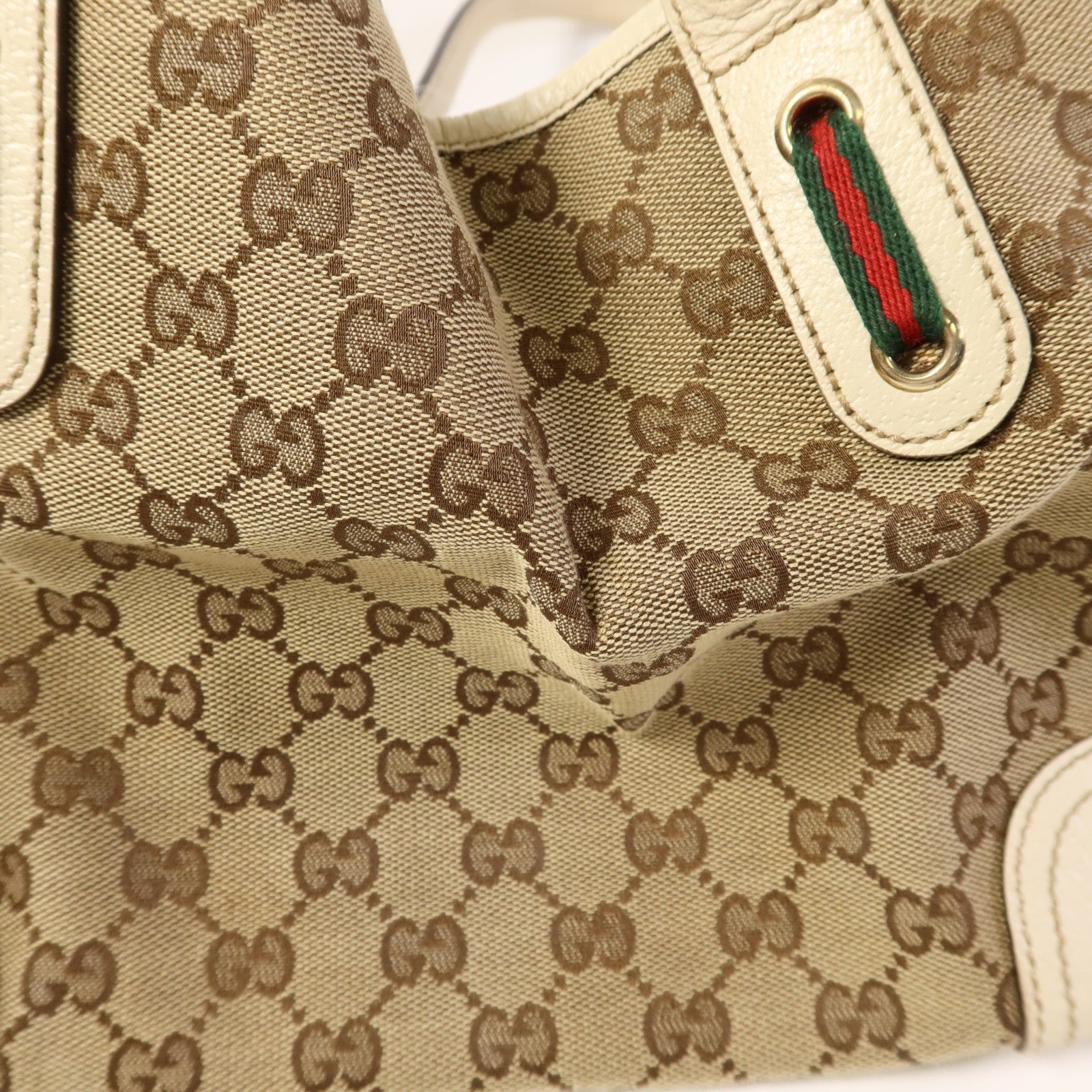 GUCCI 帆布Shoulder Bag金扣肩背袋