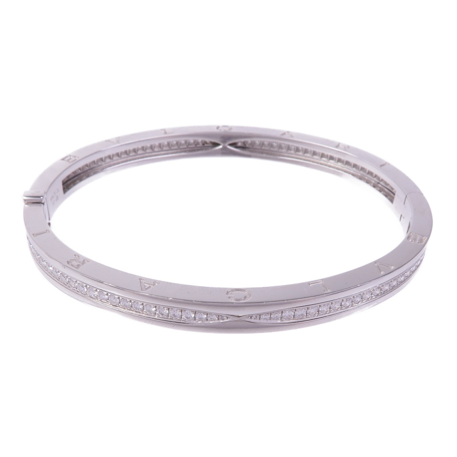 BVLGARI 18K白金B.zero1鑽石手鐲